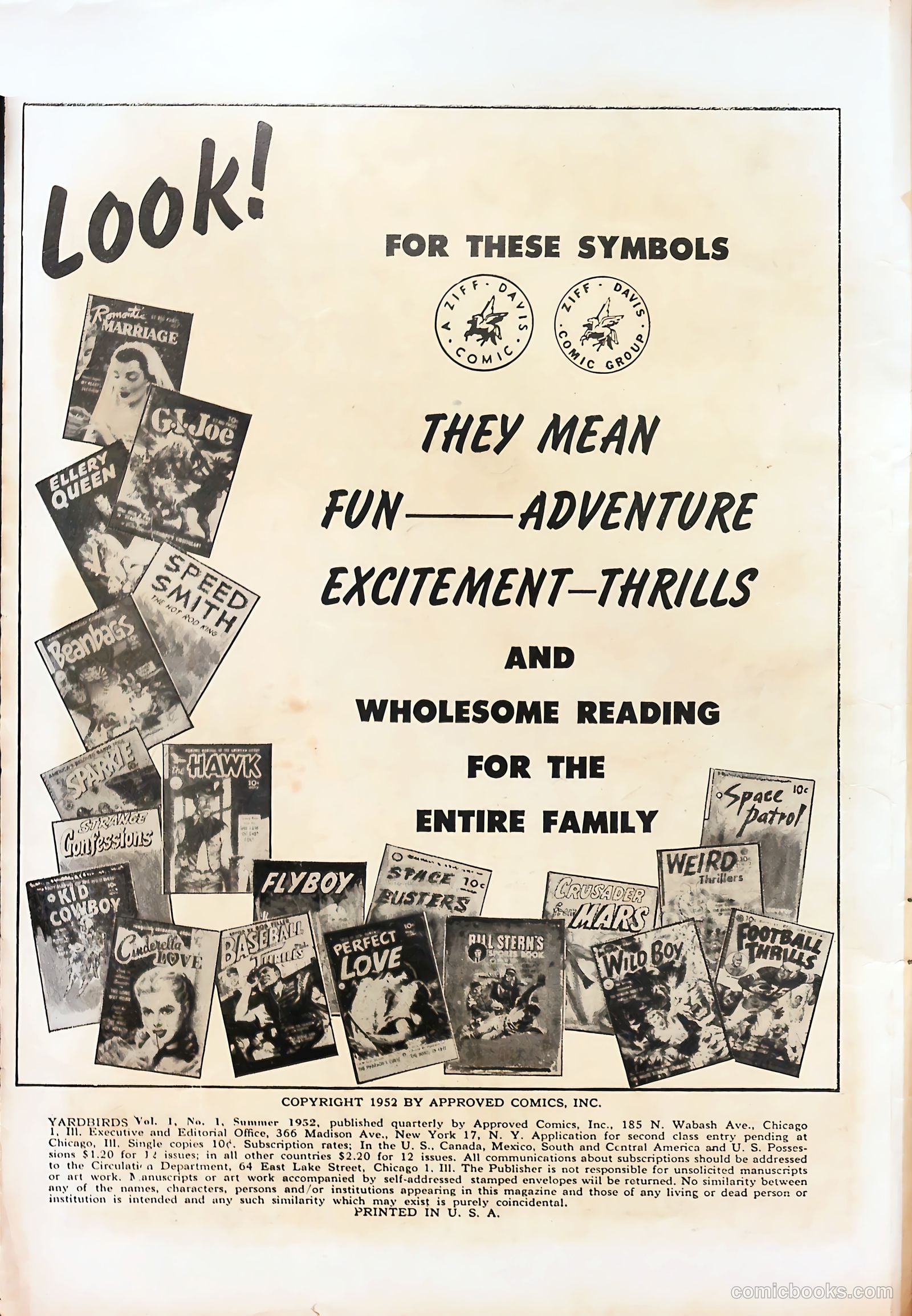 Yardbirds #1 (1952) — page 2 of 36