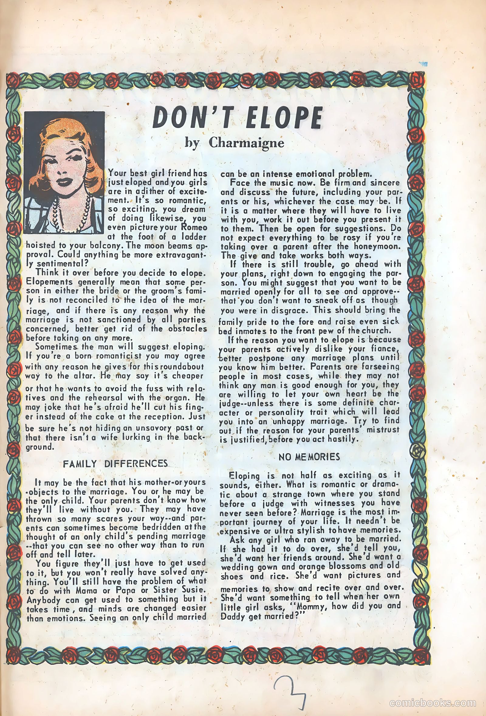 Young Brides #3 (1955) — page 33 of 36