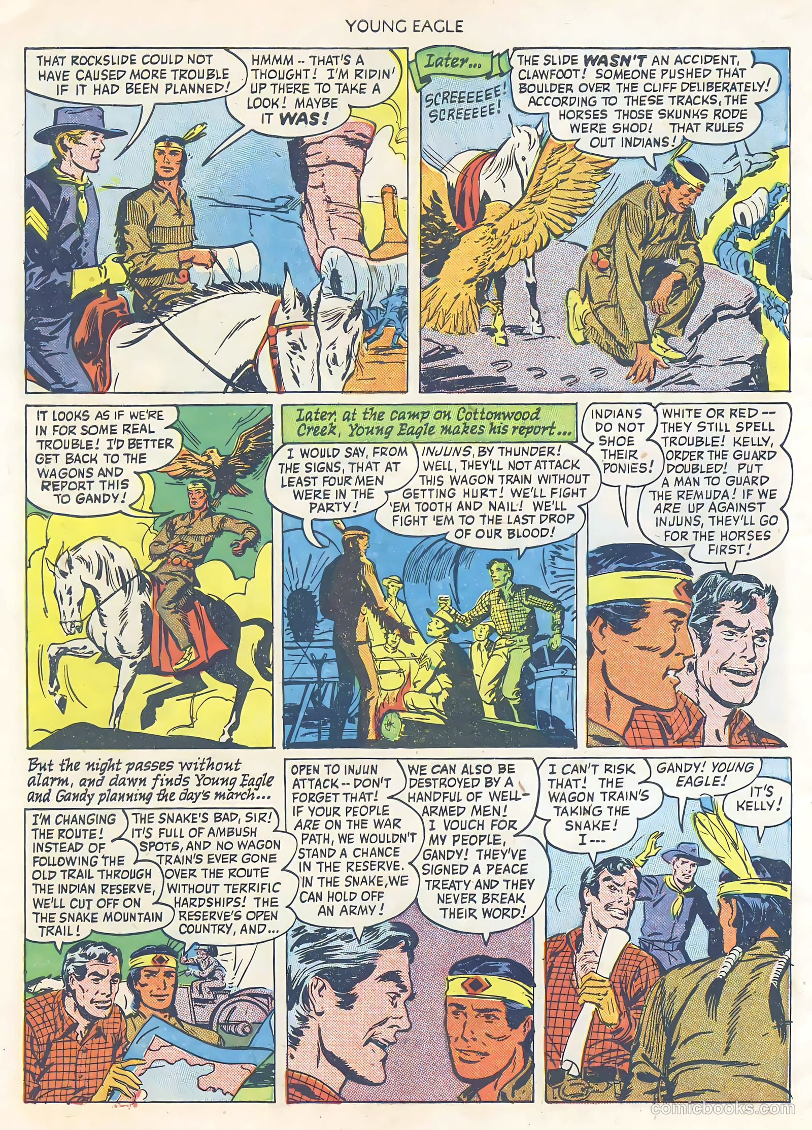 Young Eagle #1 (1950) — page 6 of 36