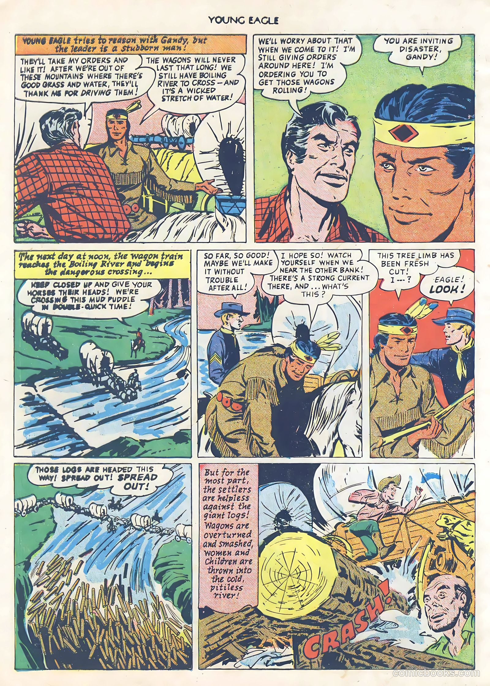 Young Eagle #1 (1950) — page 8 of 36