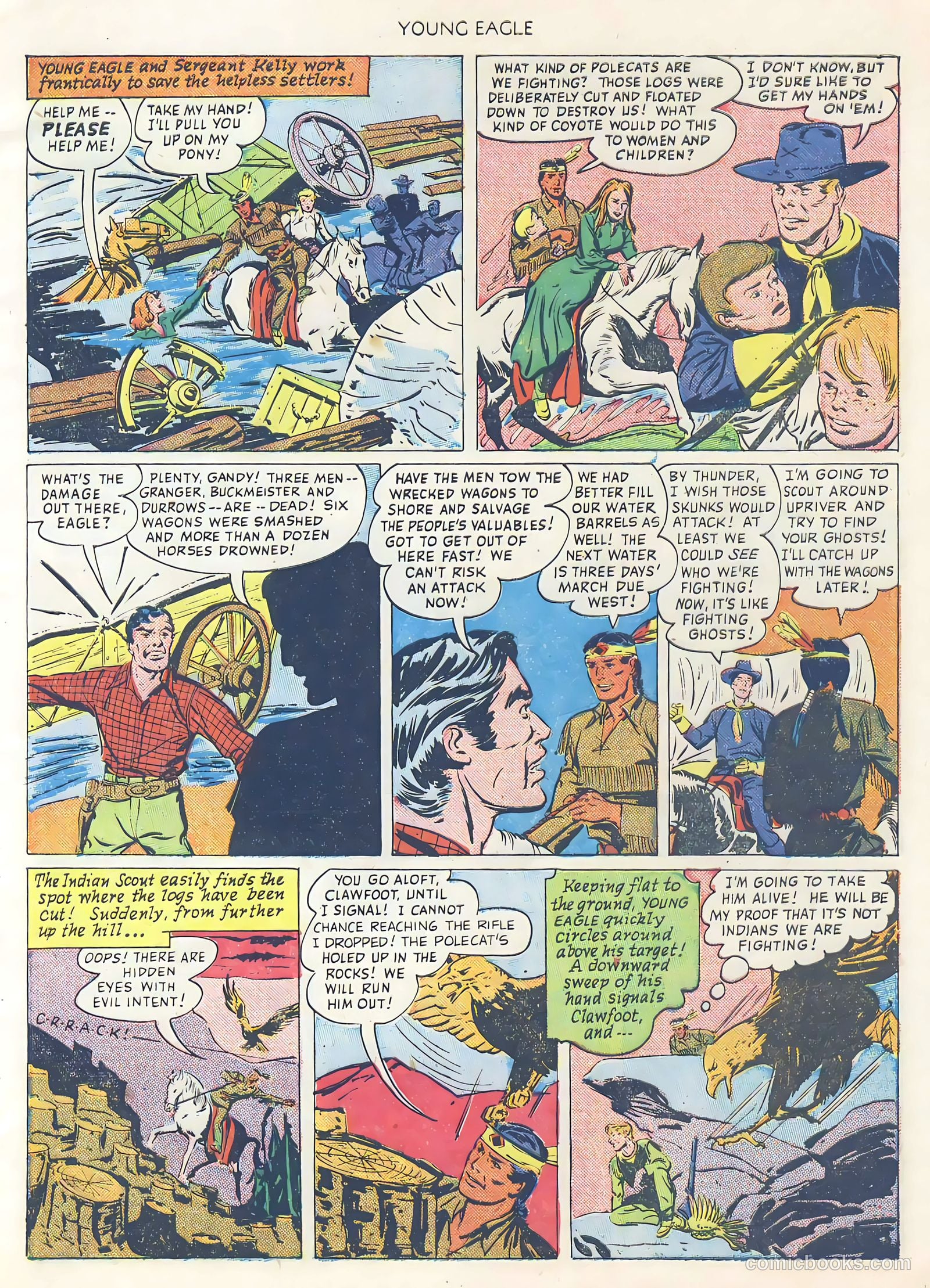 Young Eagle #1 (1950) — page 9 of 36