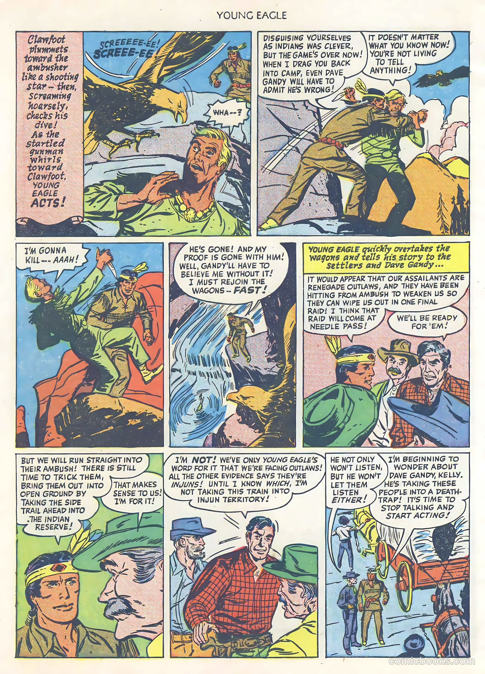 Young Eagle #1 (1950) — page 10 of 36