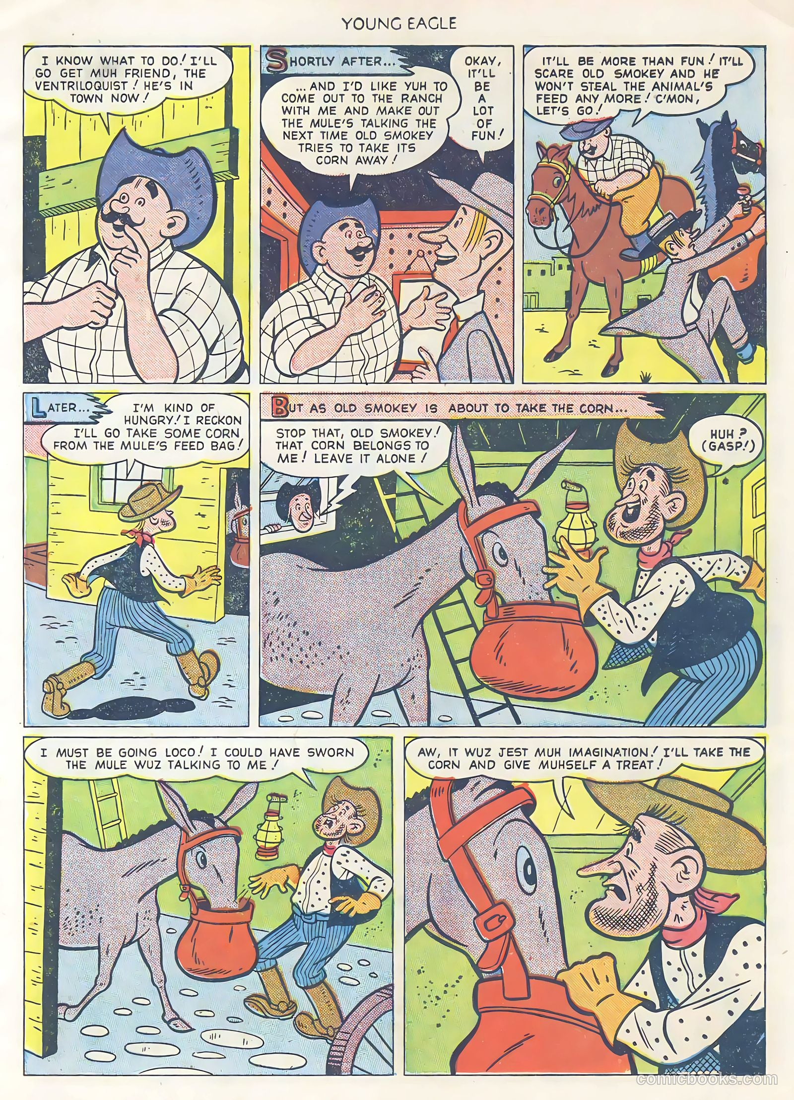 Young Eagle #1 (1950) — page 15 of 36