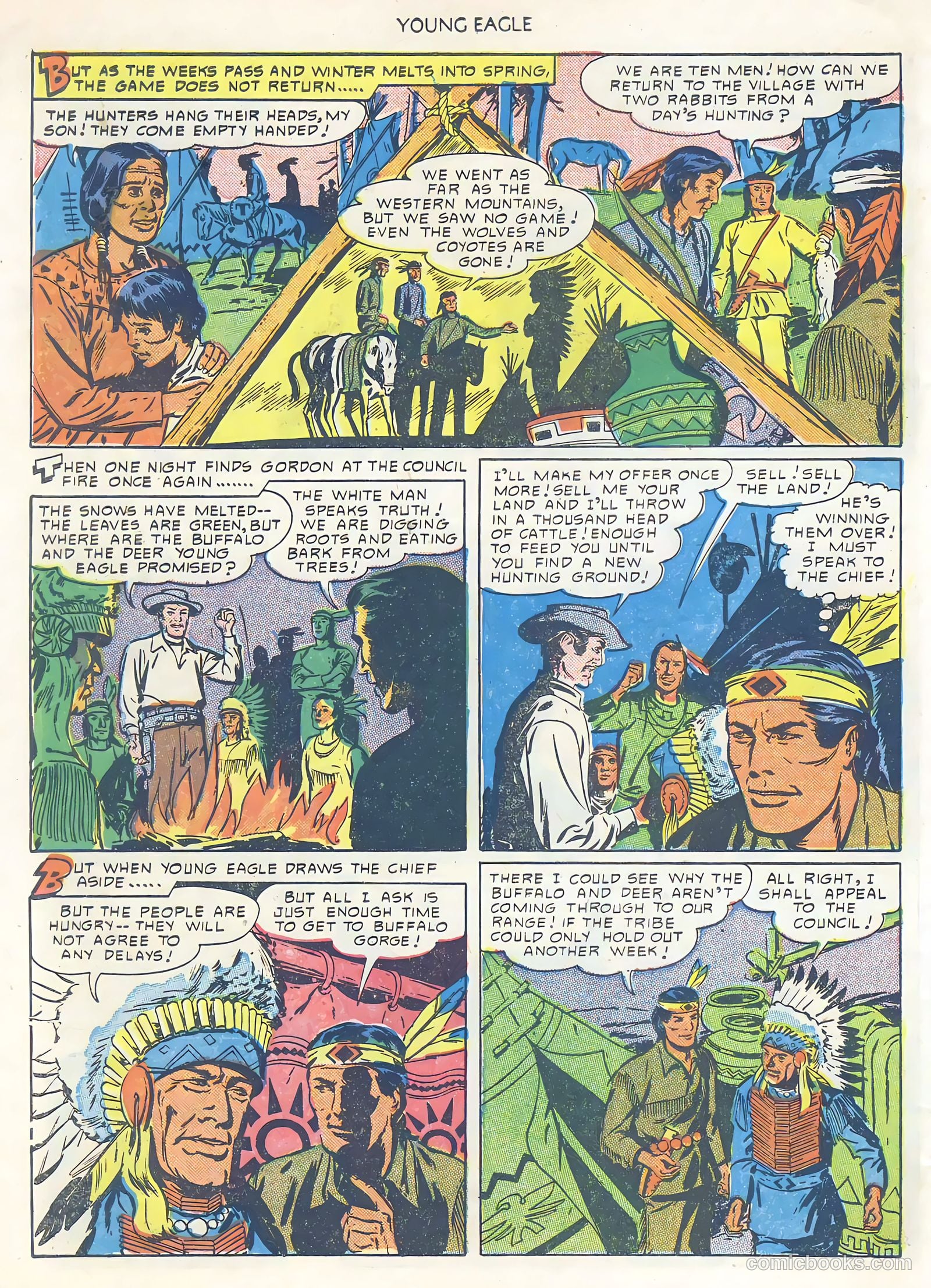 Young Eagle #1 (1950) — page 22 of 36