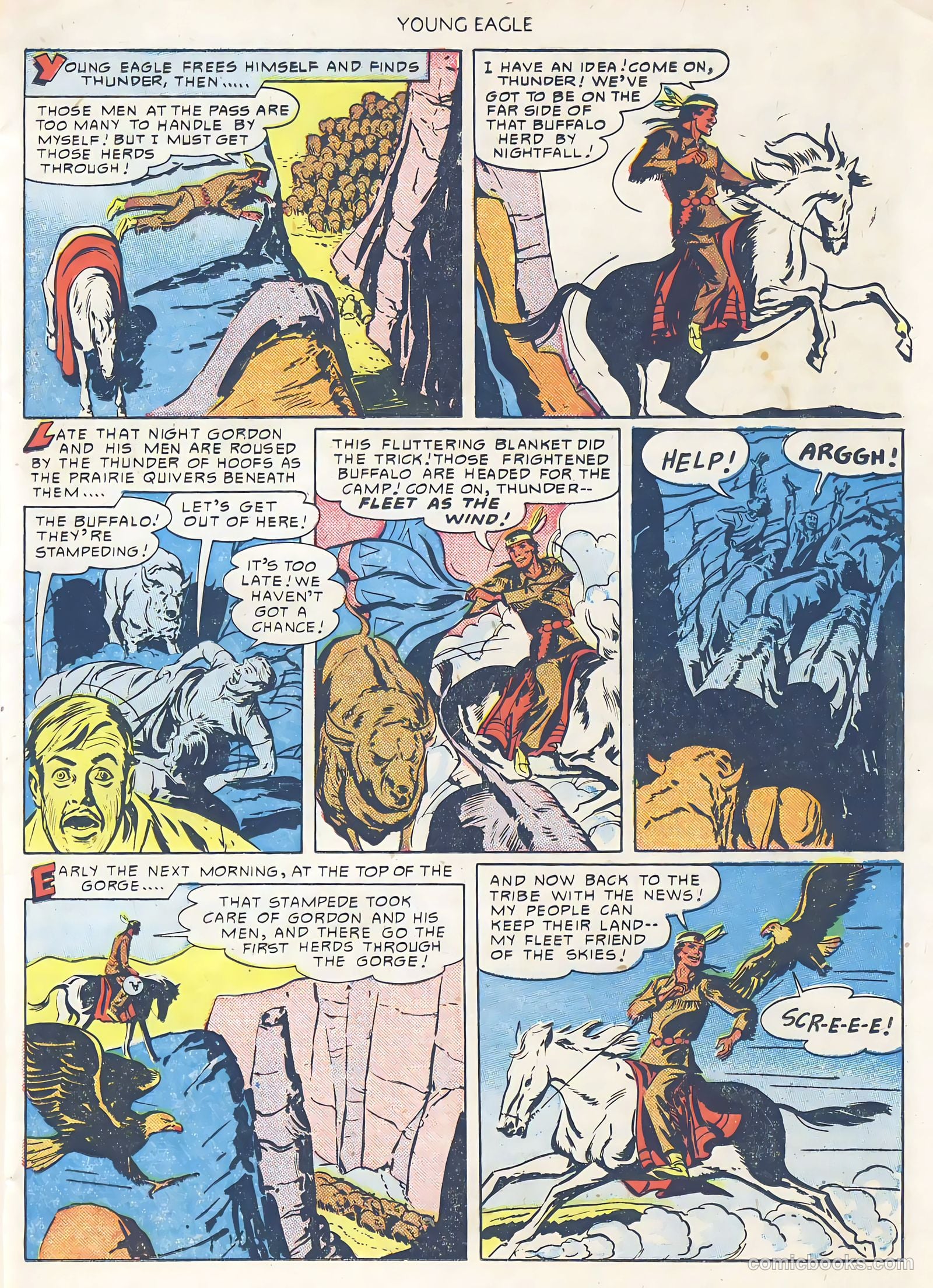Young Eagle #1 (1950) — page 25 of 36