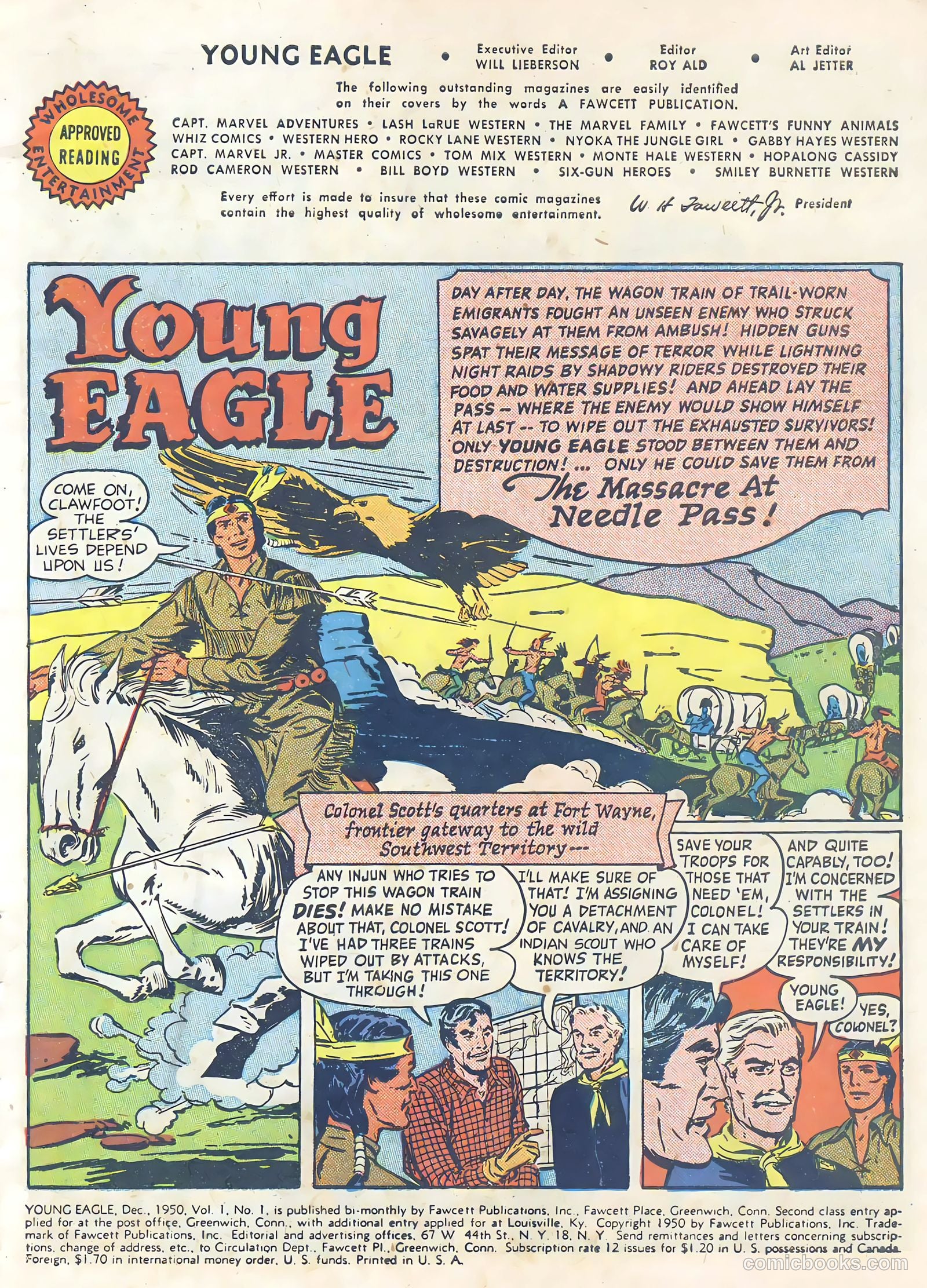 Young Eagle #1 (1950) — page 3 of 36