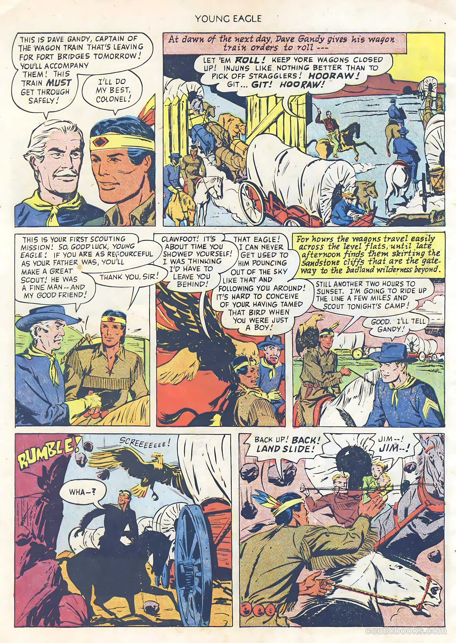 Young Eagle #1 (1950) — page 4 of 36