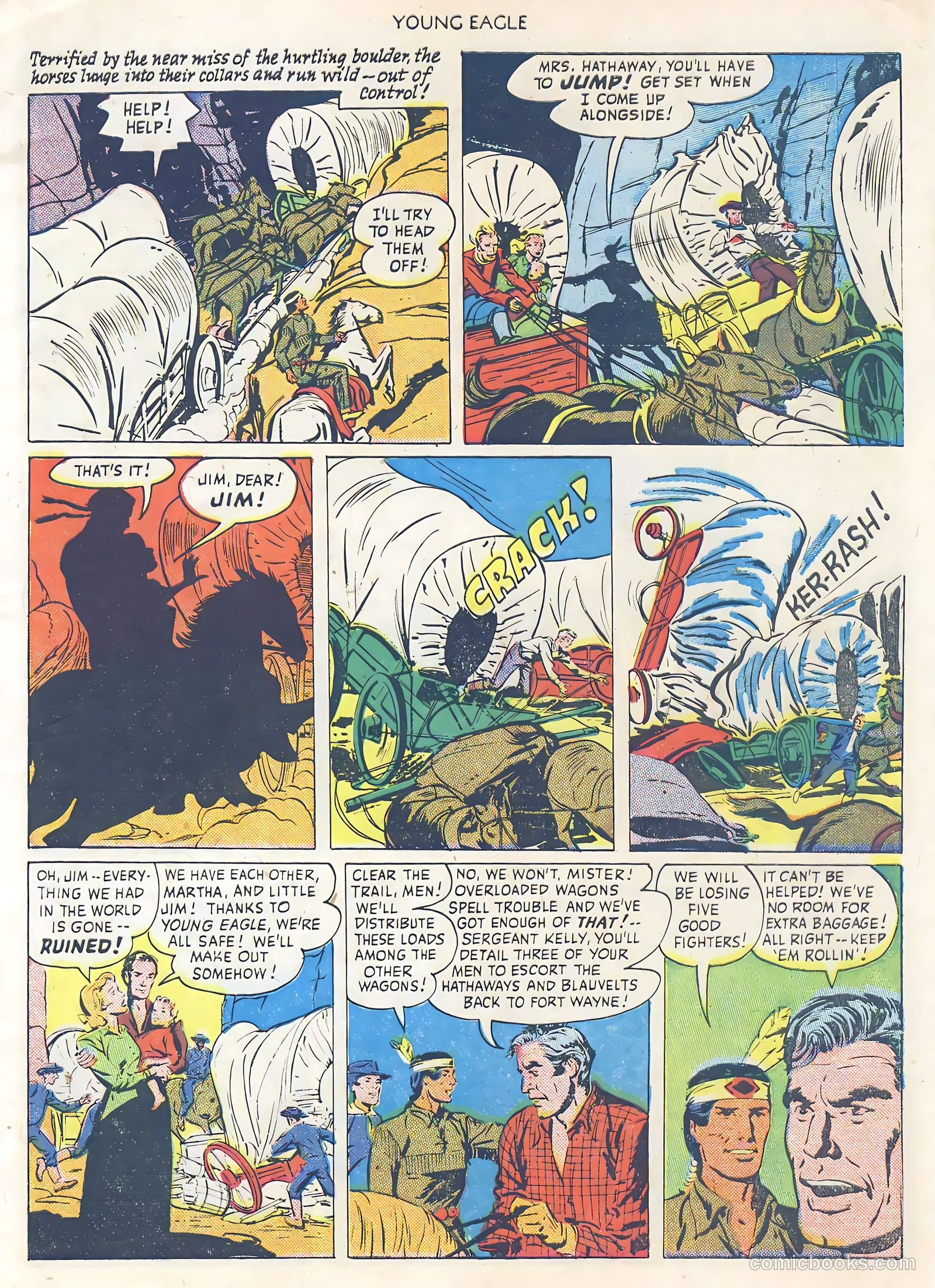 Young Eagle #1 (1950) — page 5 of 36