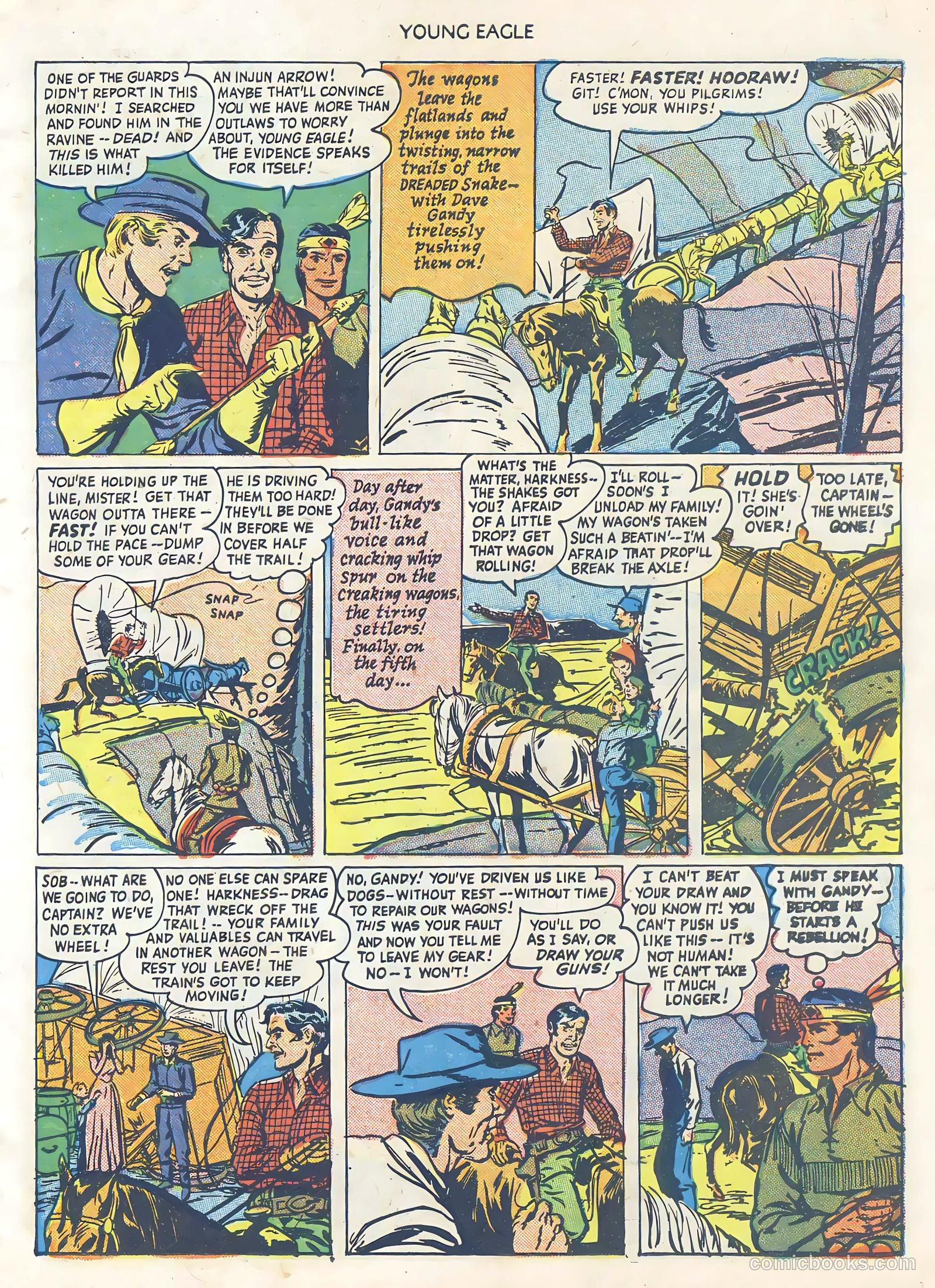 Young Eagle #1 (1950) — page 7 of 36