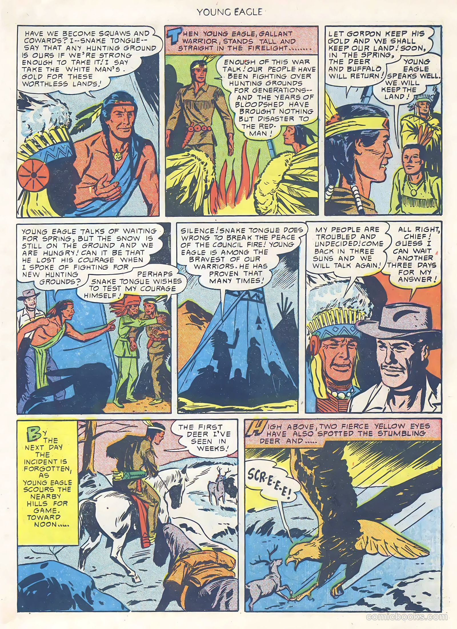 Young Eagle #1 (1950) — page 19 of 36