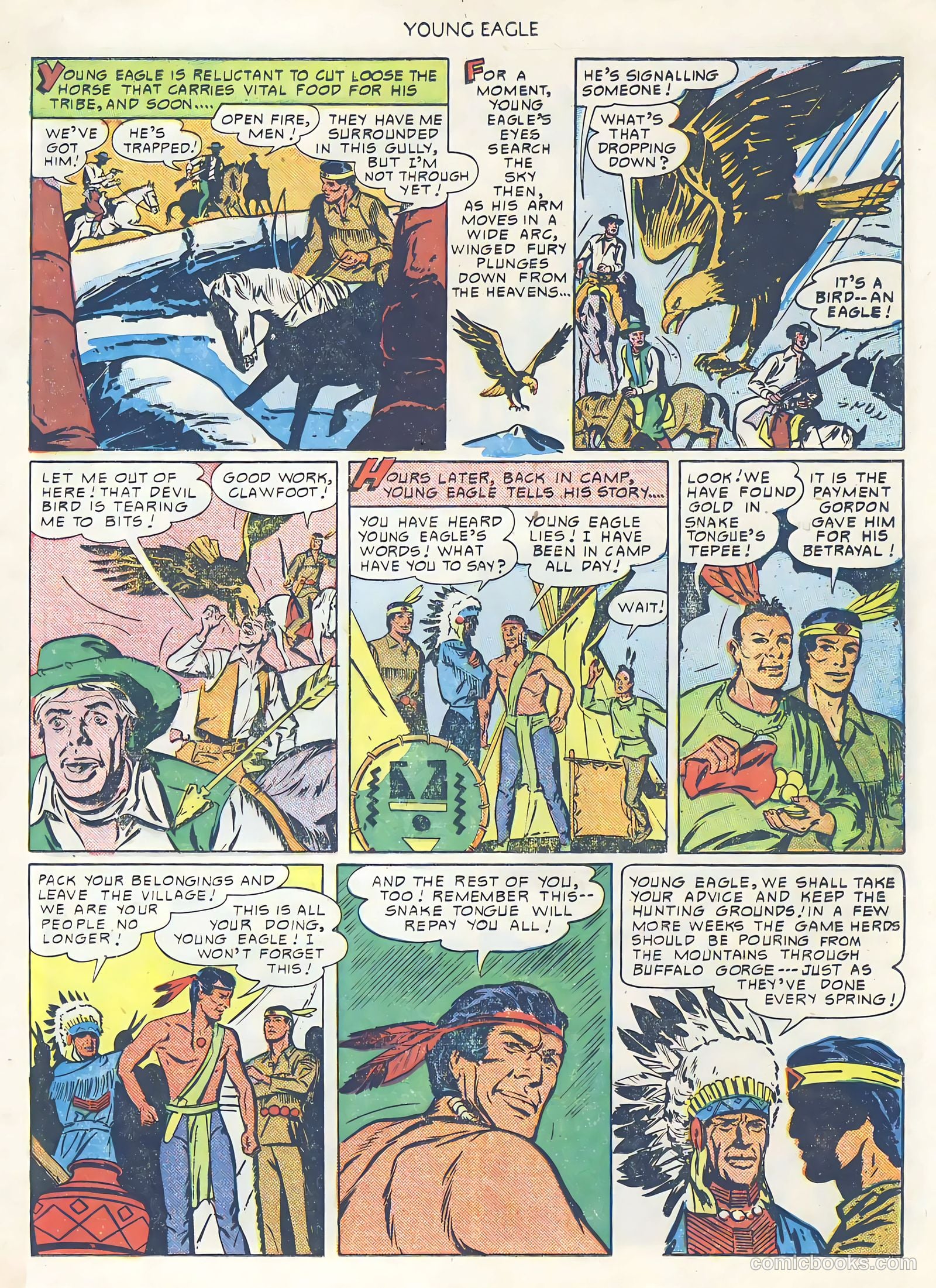Young Eagle #1 (1950) — page 21 of 36