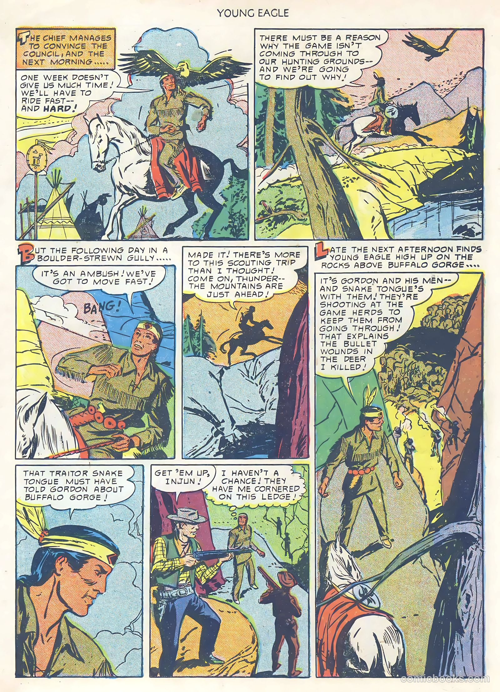 Young Eagle #1 (1950) — page 23 of 36