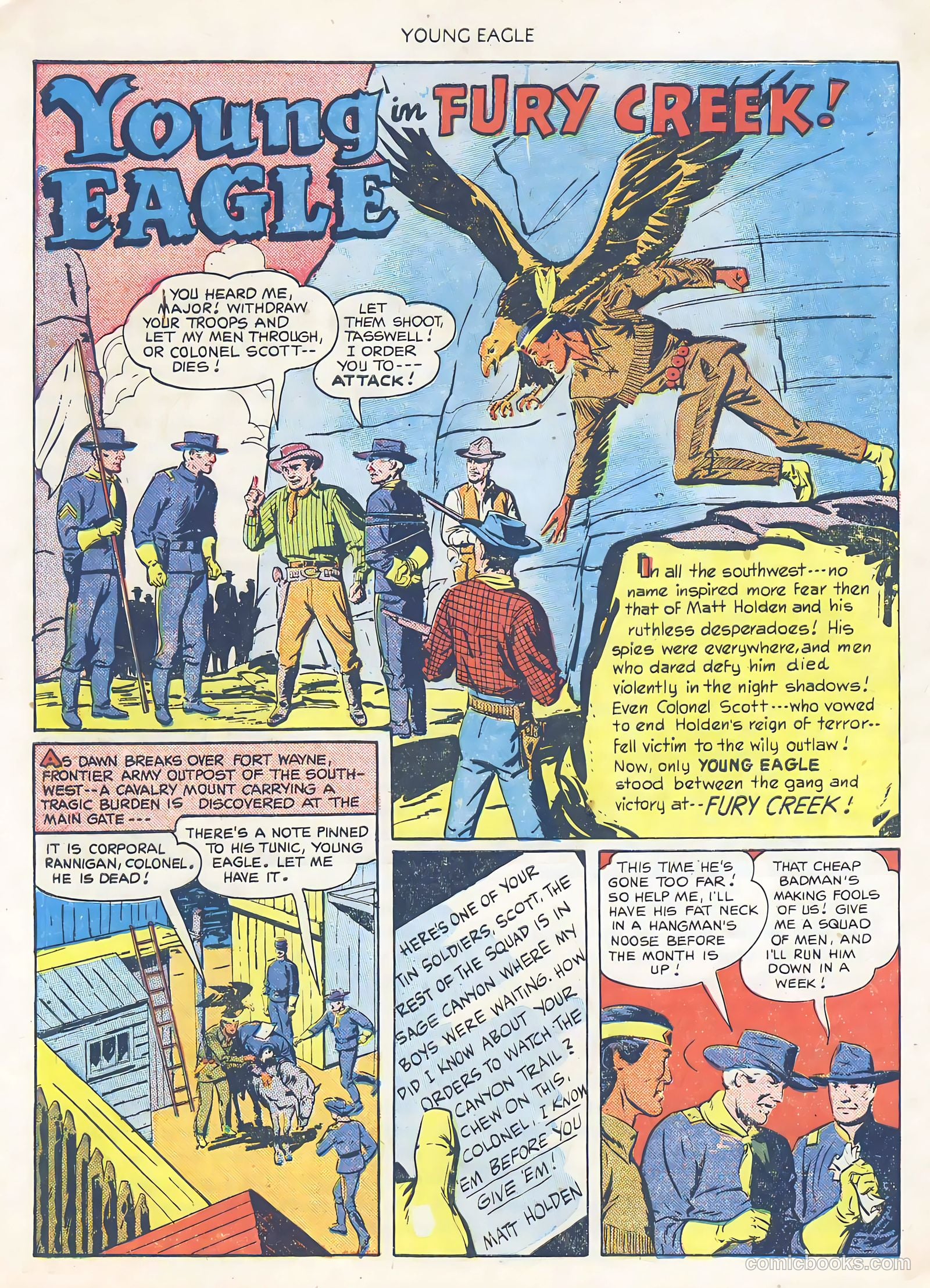 Young Eagle #1 (1950) — page 28 of 36