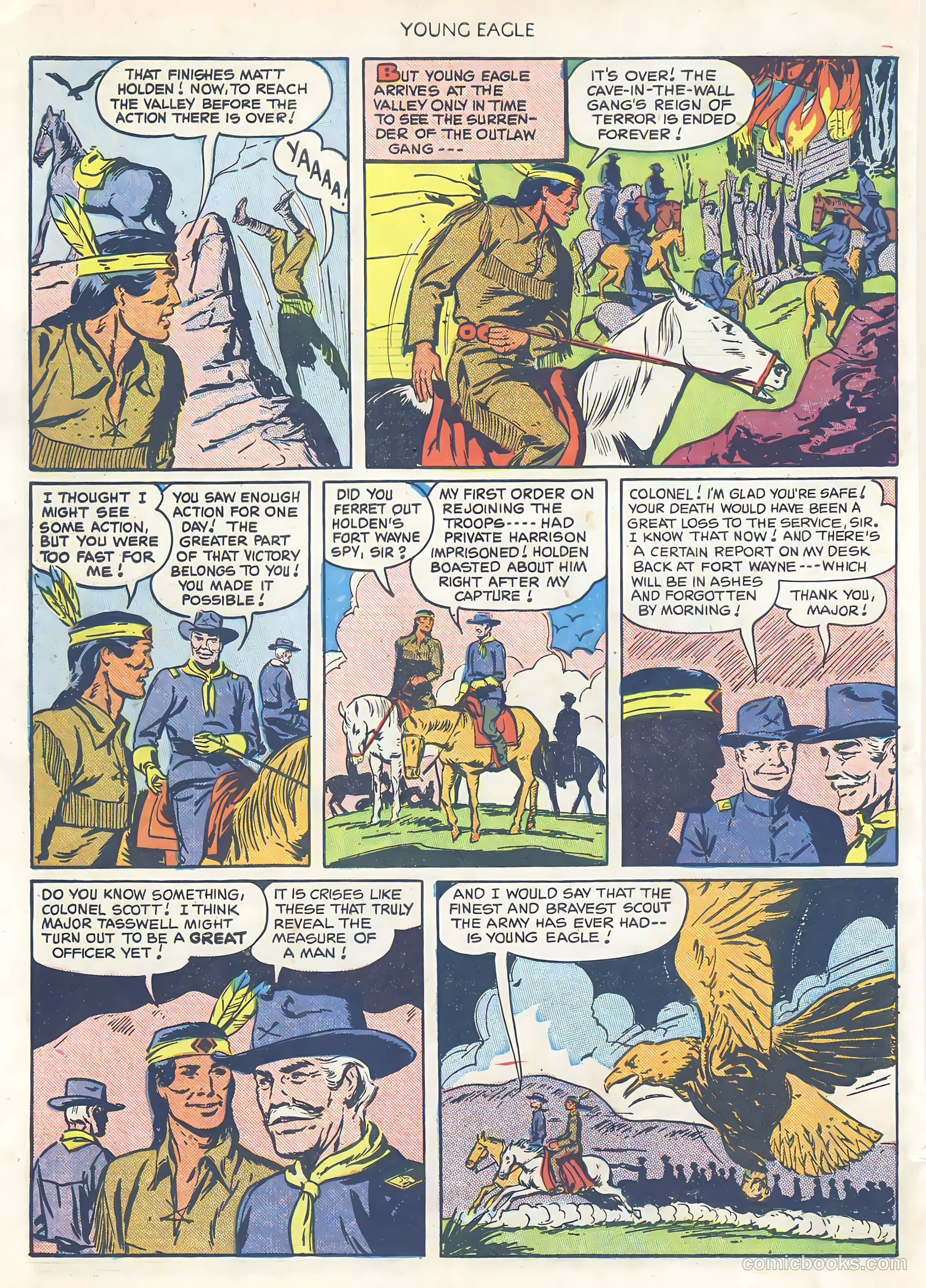 Young Eagle #1 (1950) — page 34 of 36