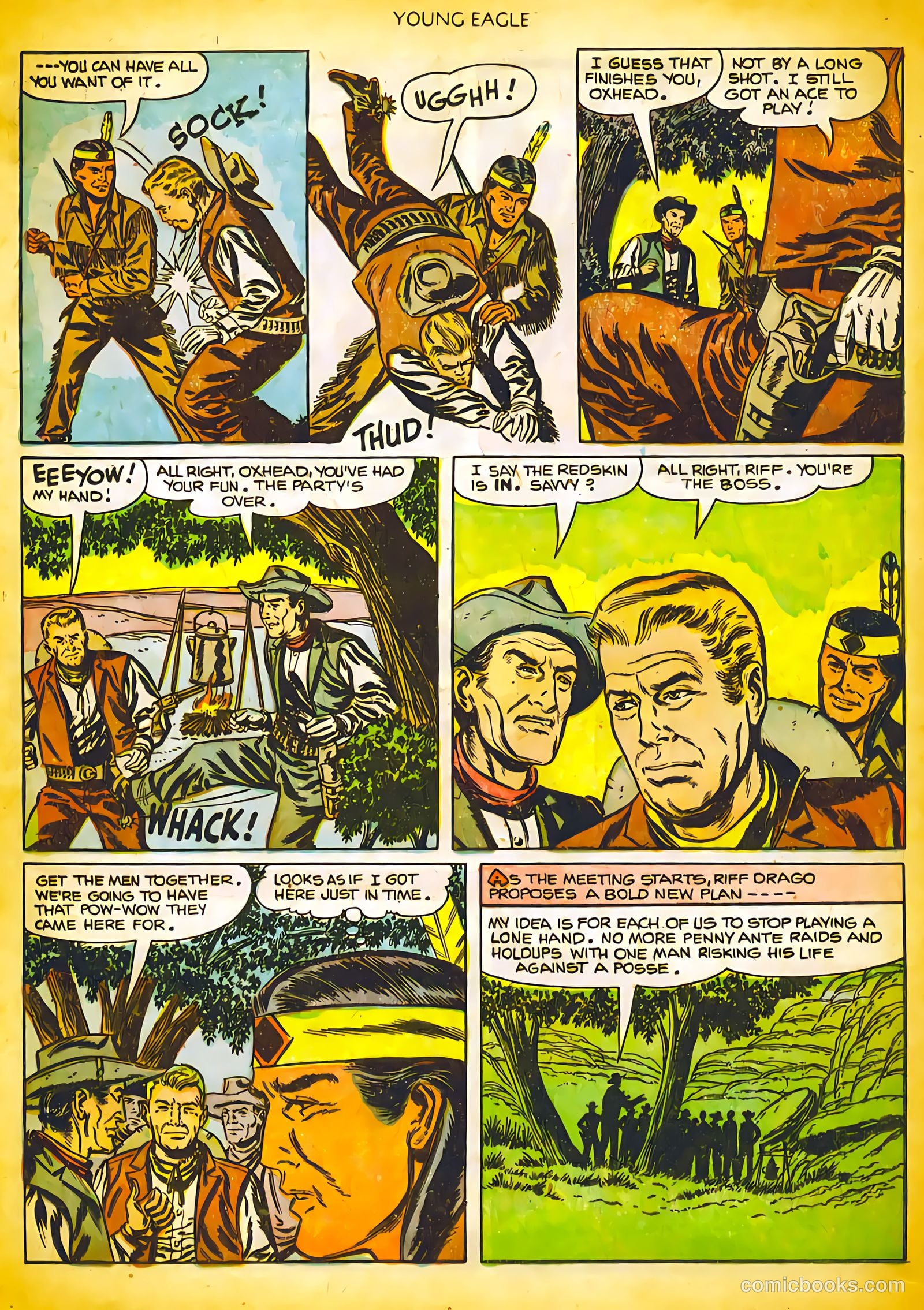 Young Eagle #10 (1952) — page 7 of 36