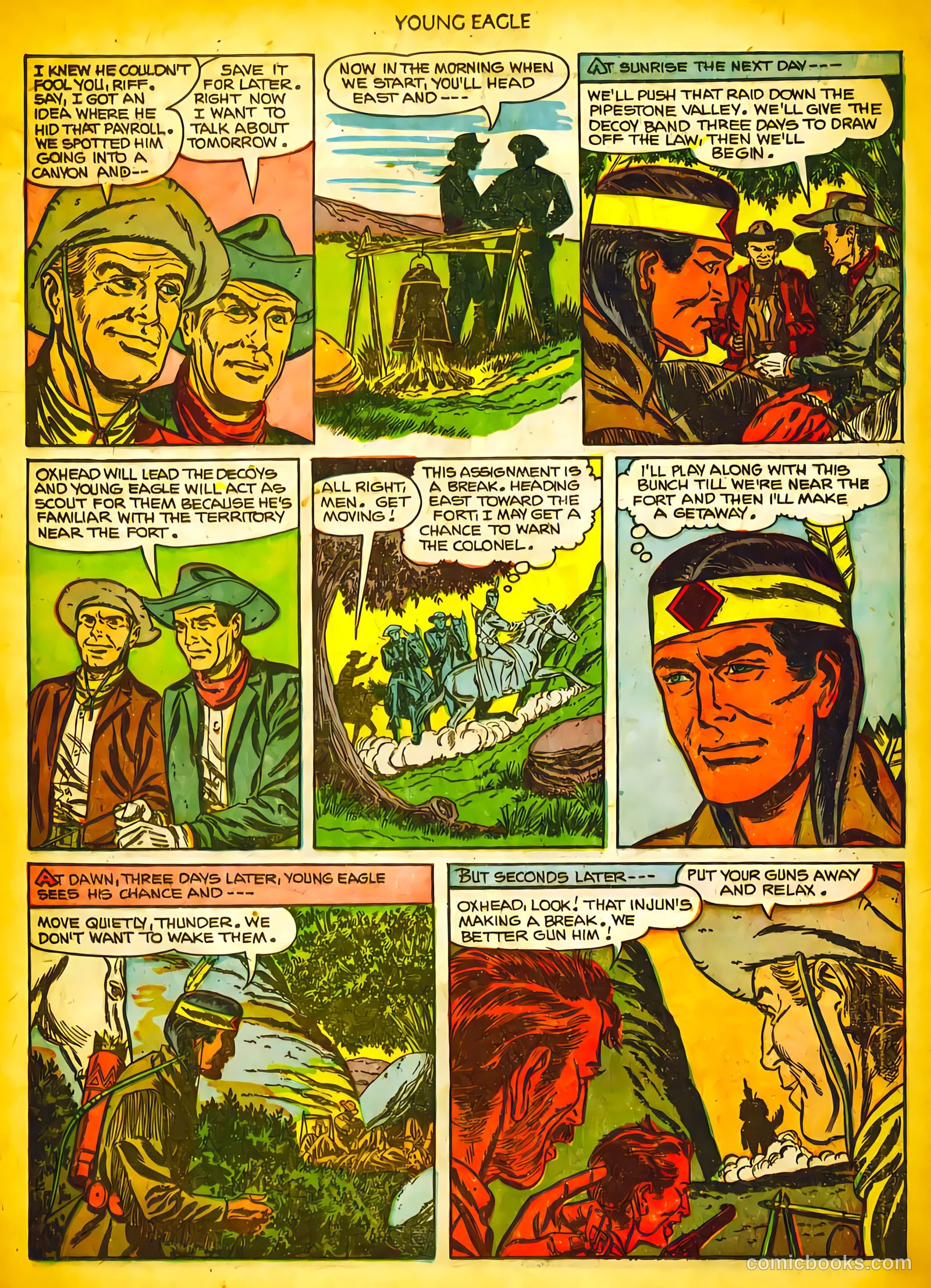 Young Eagle #10 (1952) — page 9 of 36