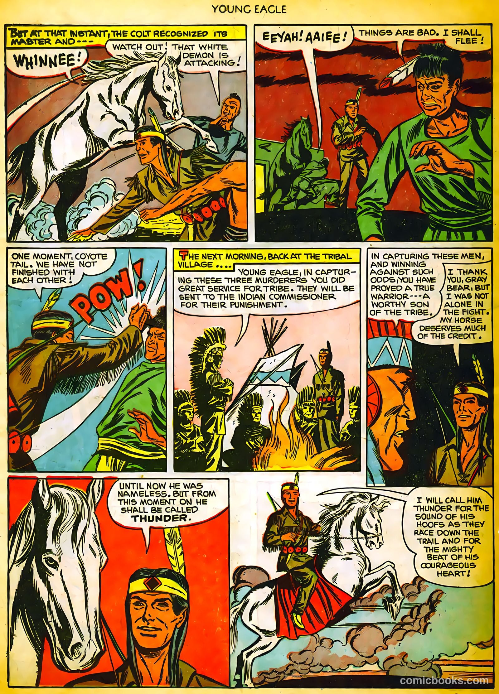Young Eagle #10 (1952) — page 34 of 36