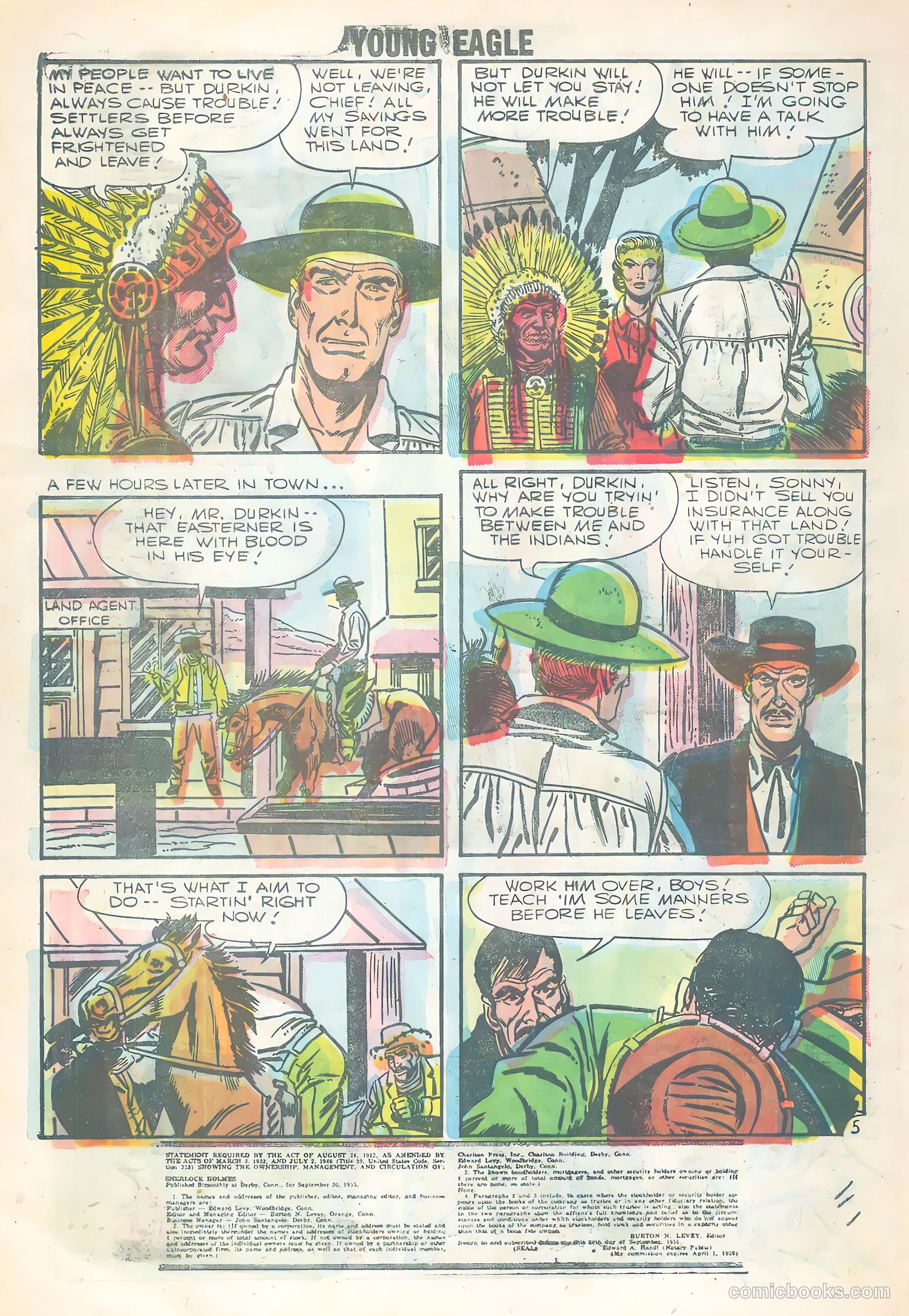 Young Eagle #3 (1956) — page 32 of 36