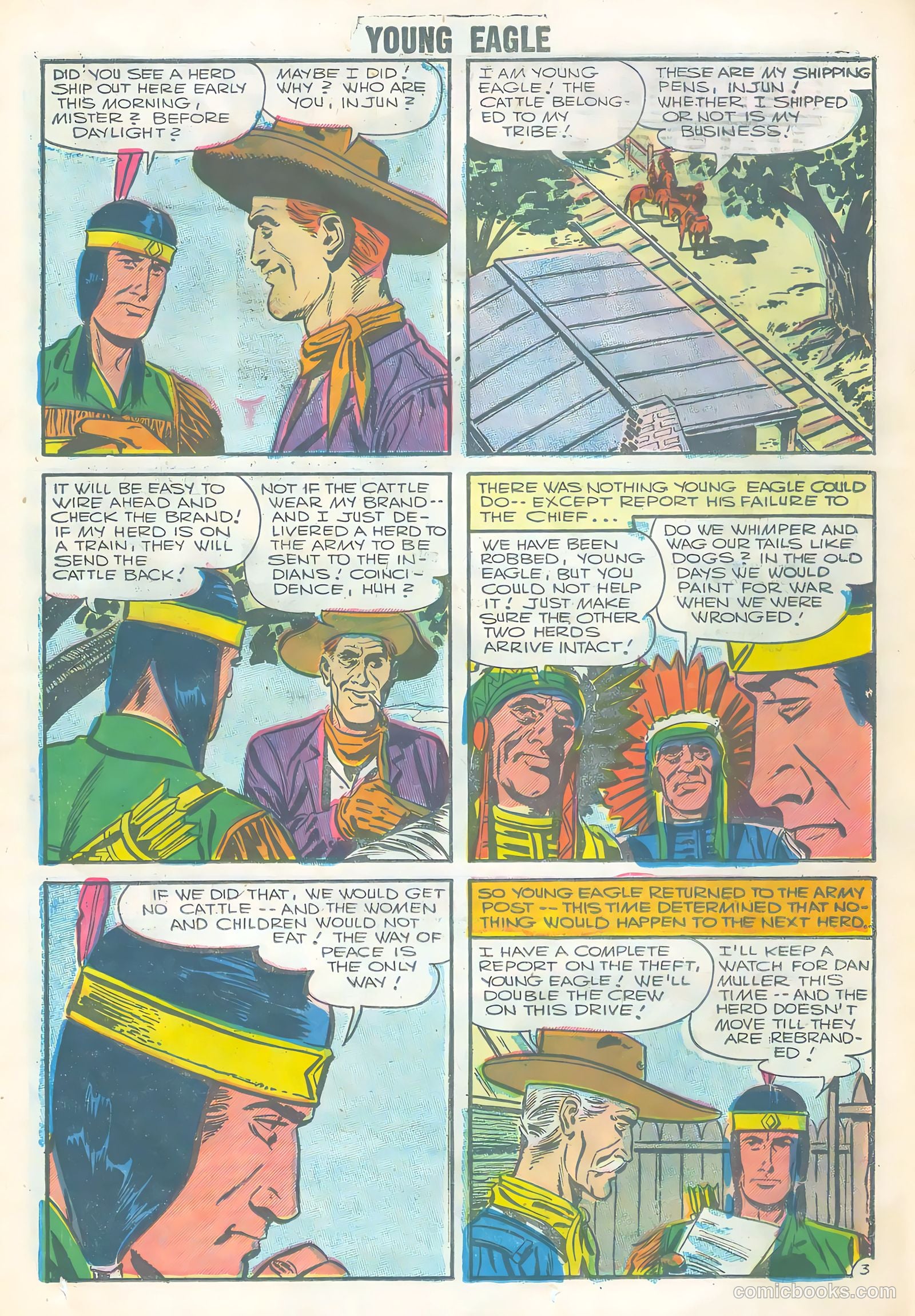 Young Eagle #3 (1956) — page 23 of 36