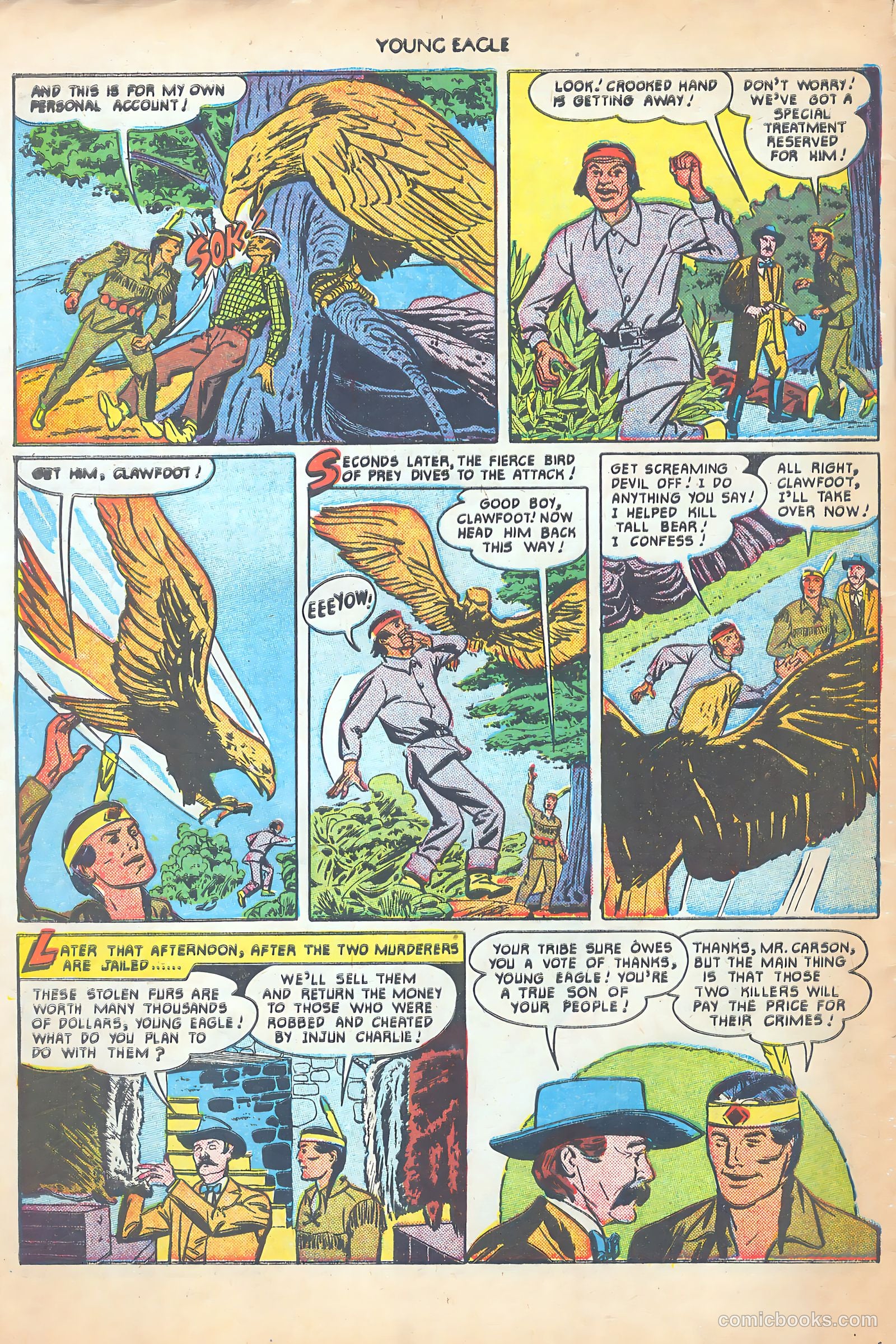 Young Eagle #3 (1951) — page 34 of 36
