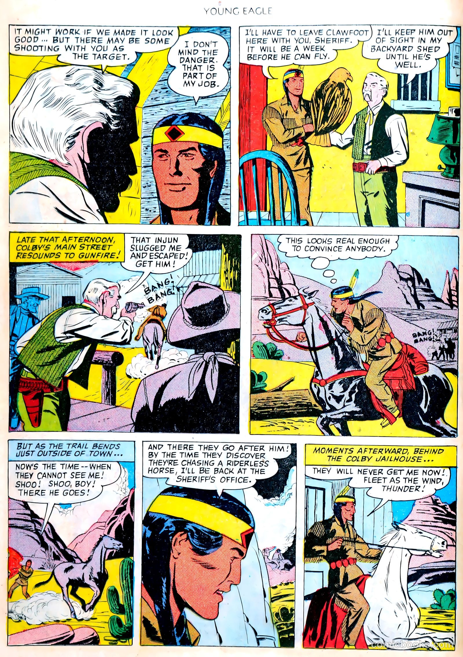Young Eagle #4 (1951) — page 10 of 35