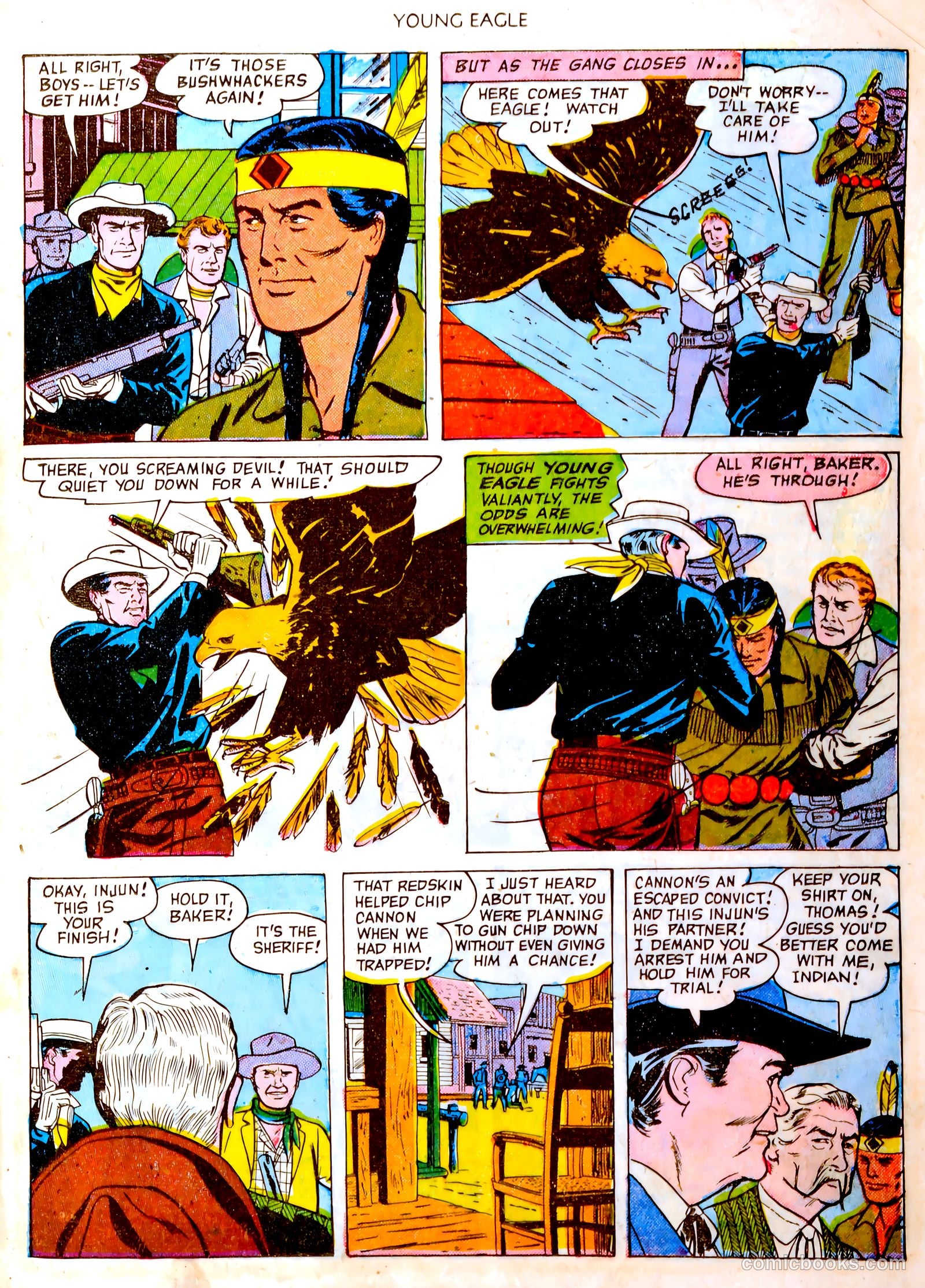 Young Eagle #4 (1951) — page 7 of 36