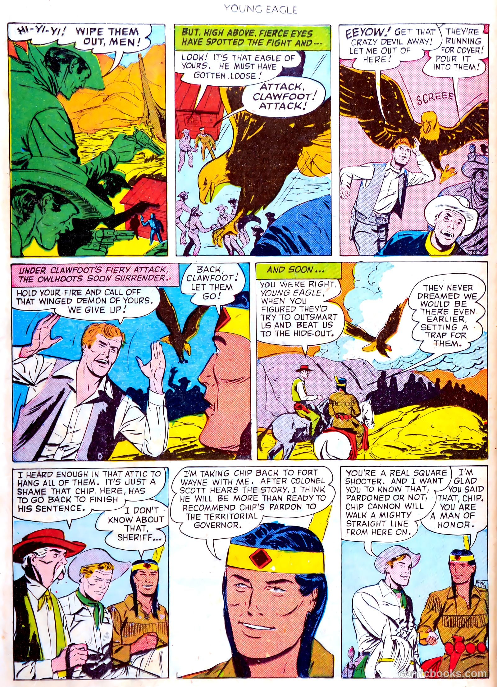 Young Eagle #4 (1951) — page 34 of 36