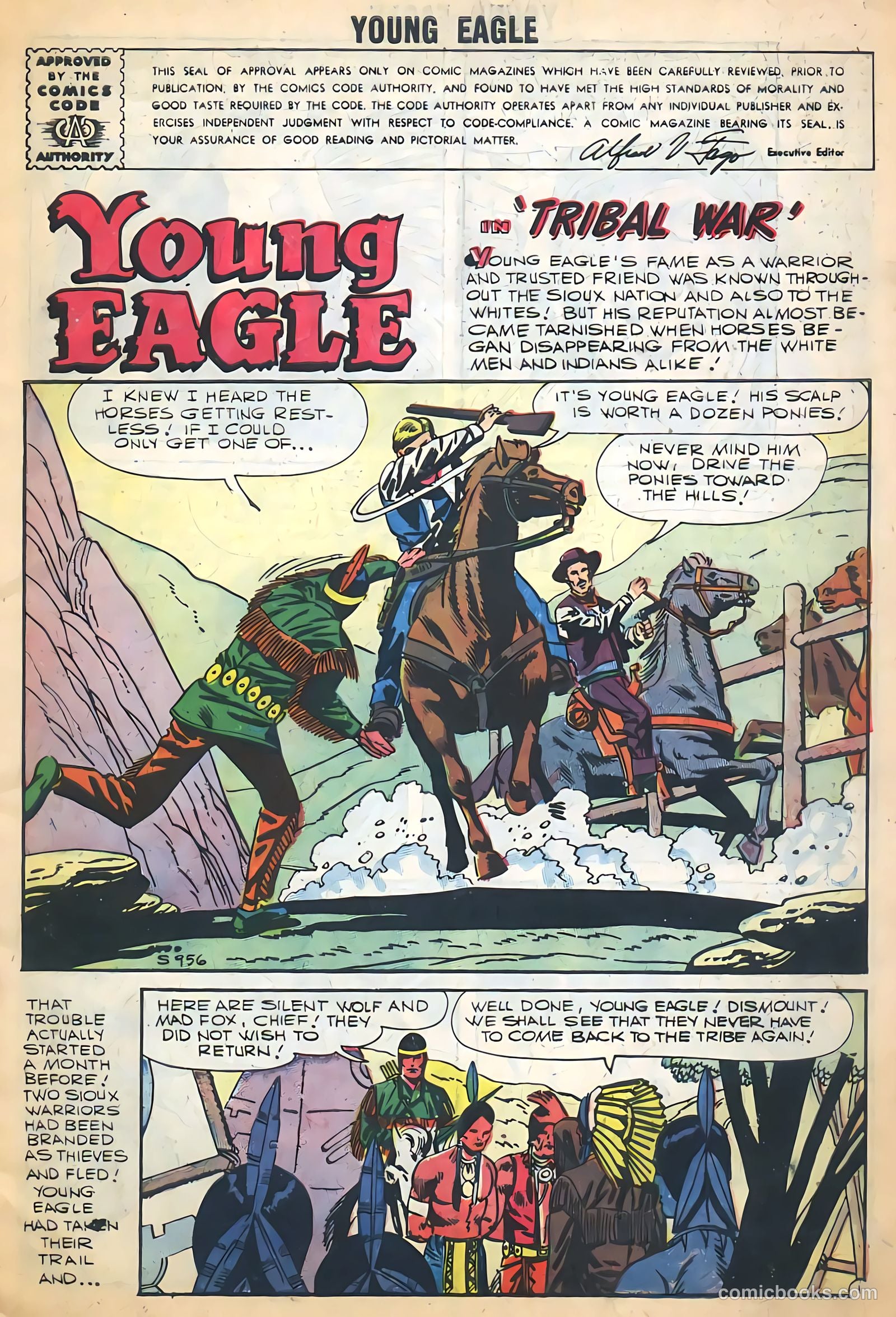 Young Eagle #4 (1957) — page 3 of 36