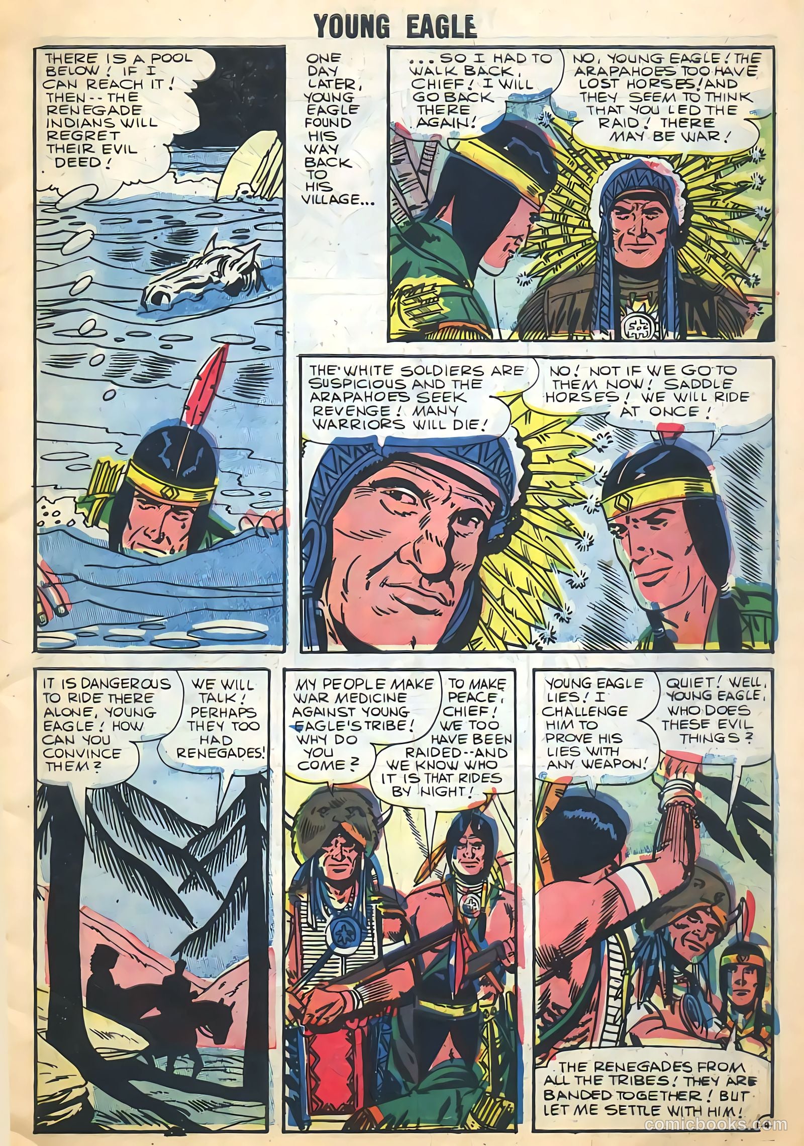Young Eagle #4 (1957) — page 7 of 36
