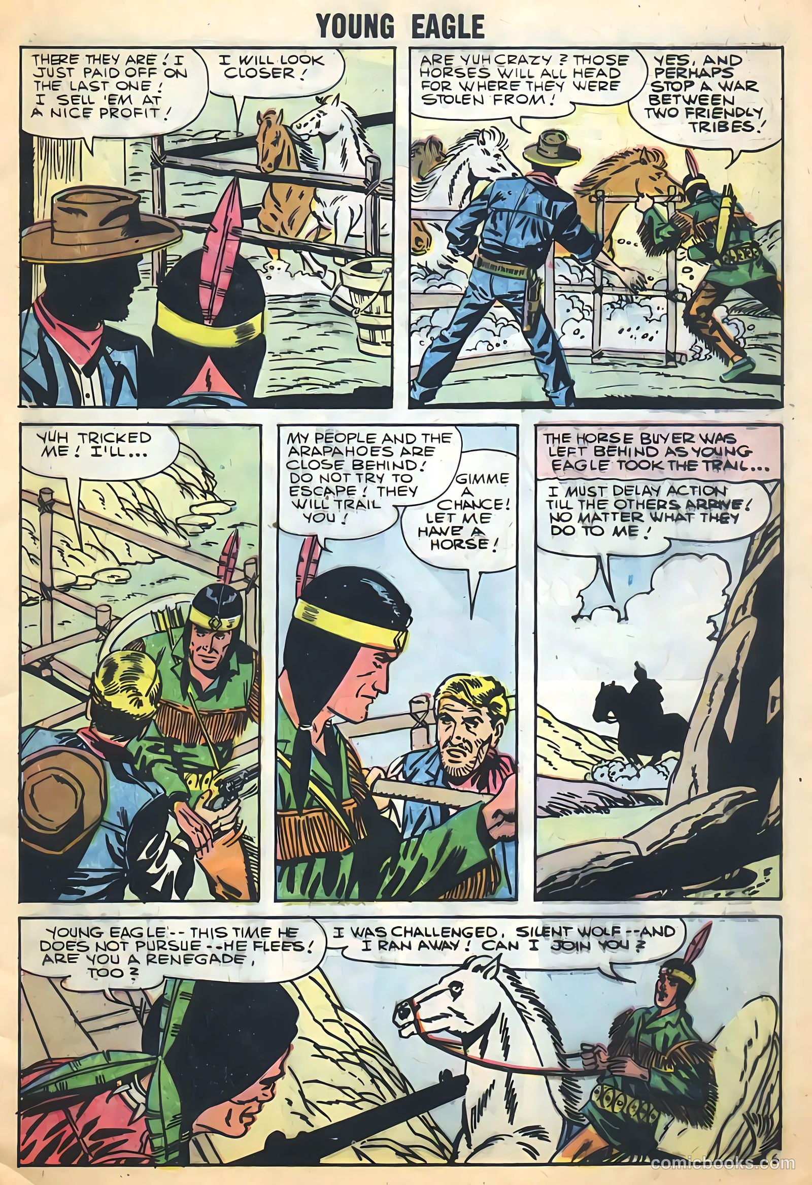 Young Eagle #4 (1957) — page 9 of 36