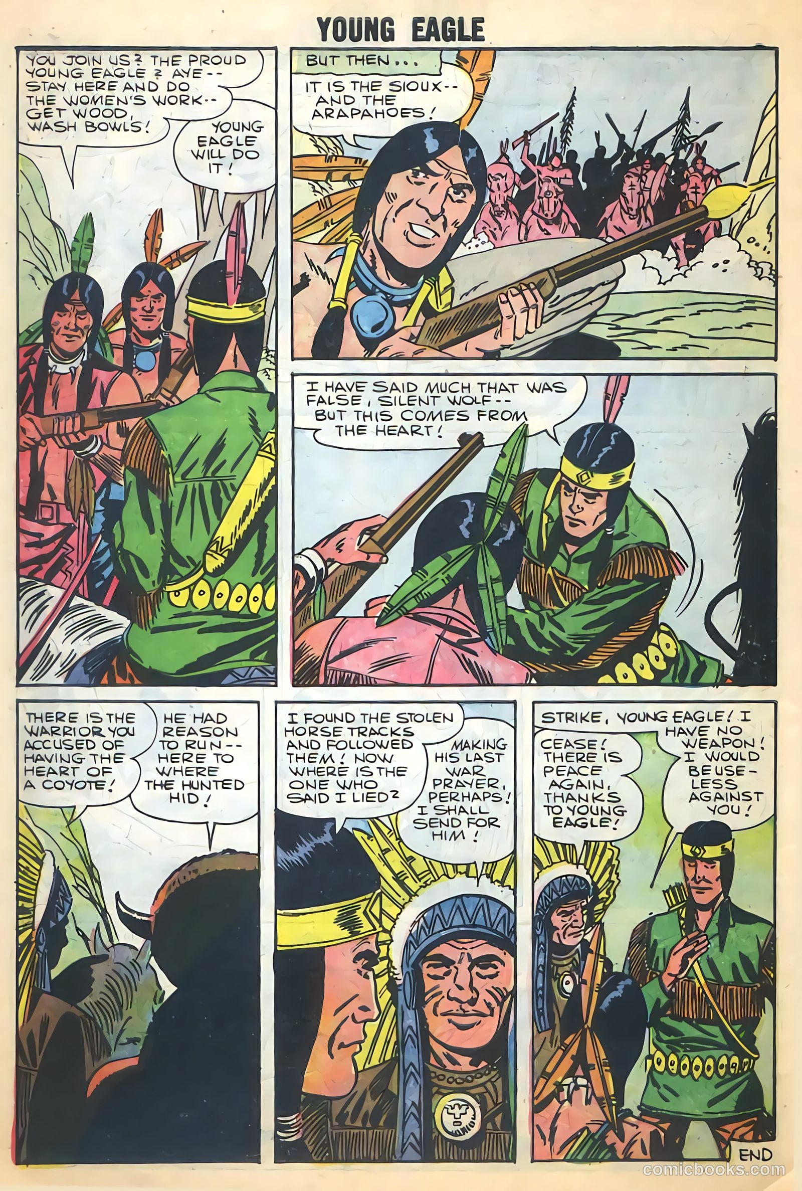 Young Eagle #4 (1957) — page 10 of 36