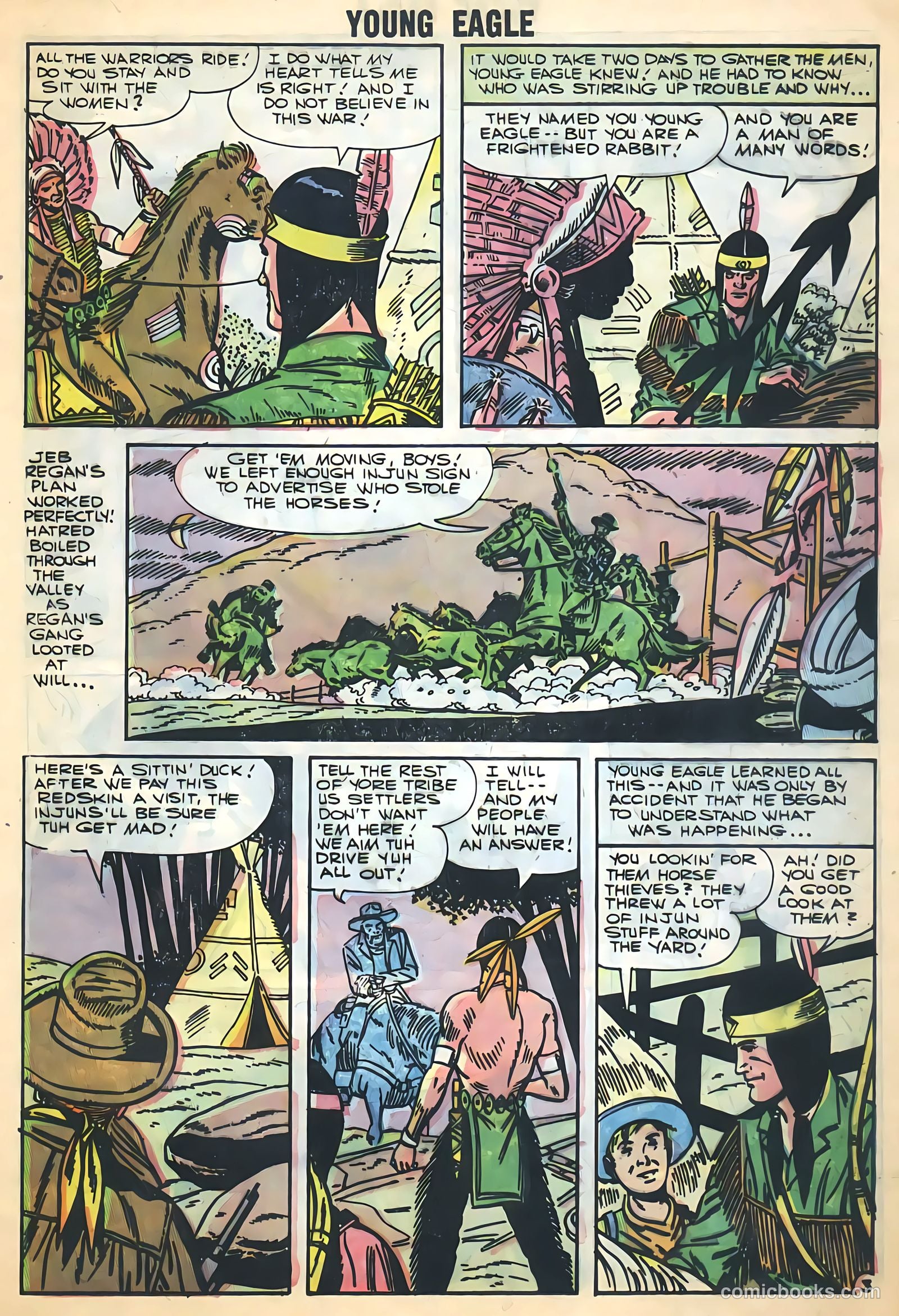 Young Eagle #4 (1957) — page 13 of 36