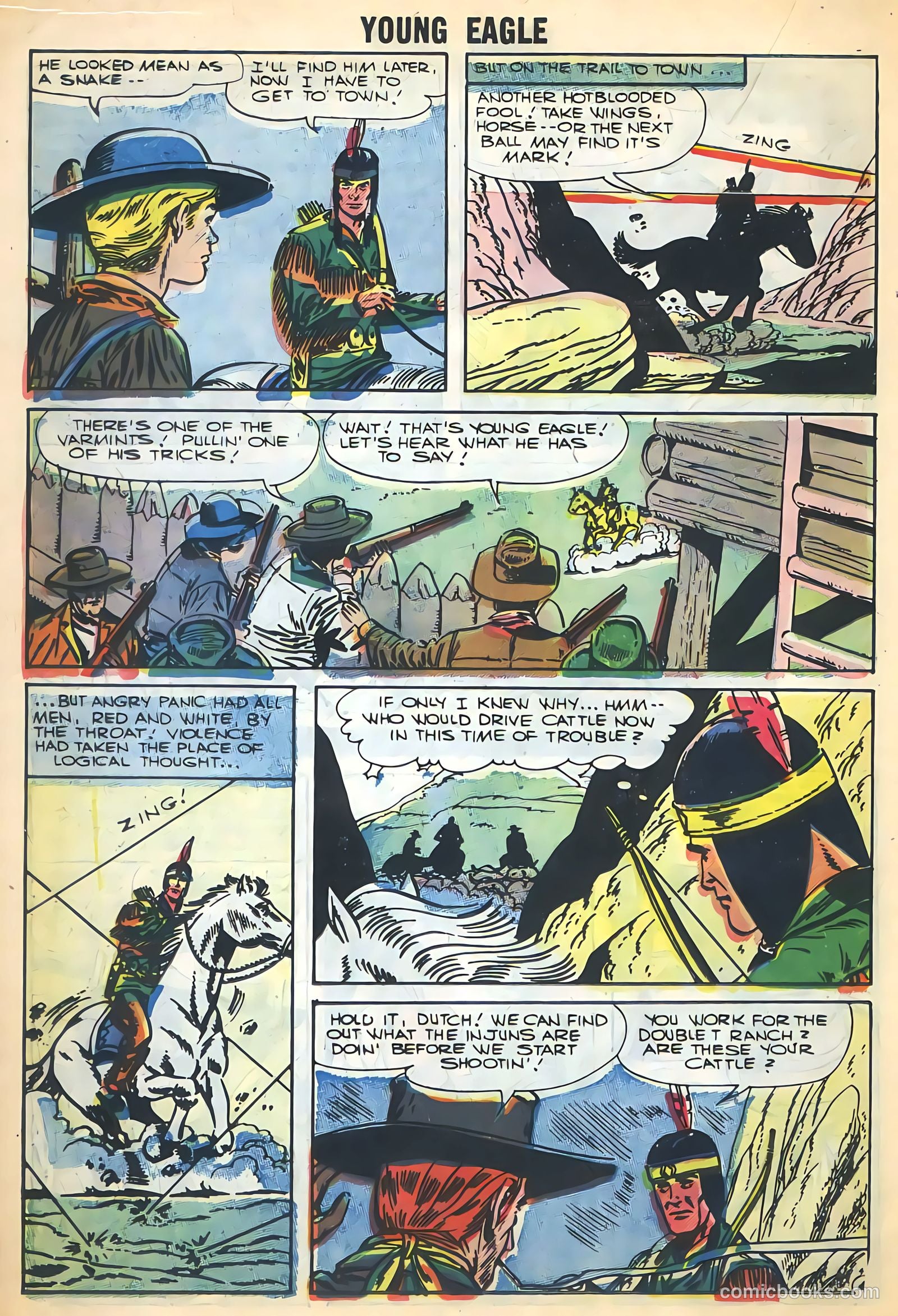 Young Eagle #4 (1957) — page 14 of 36