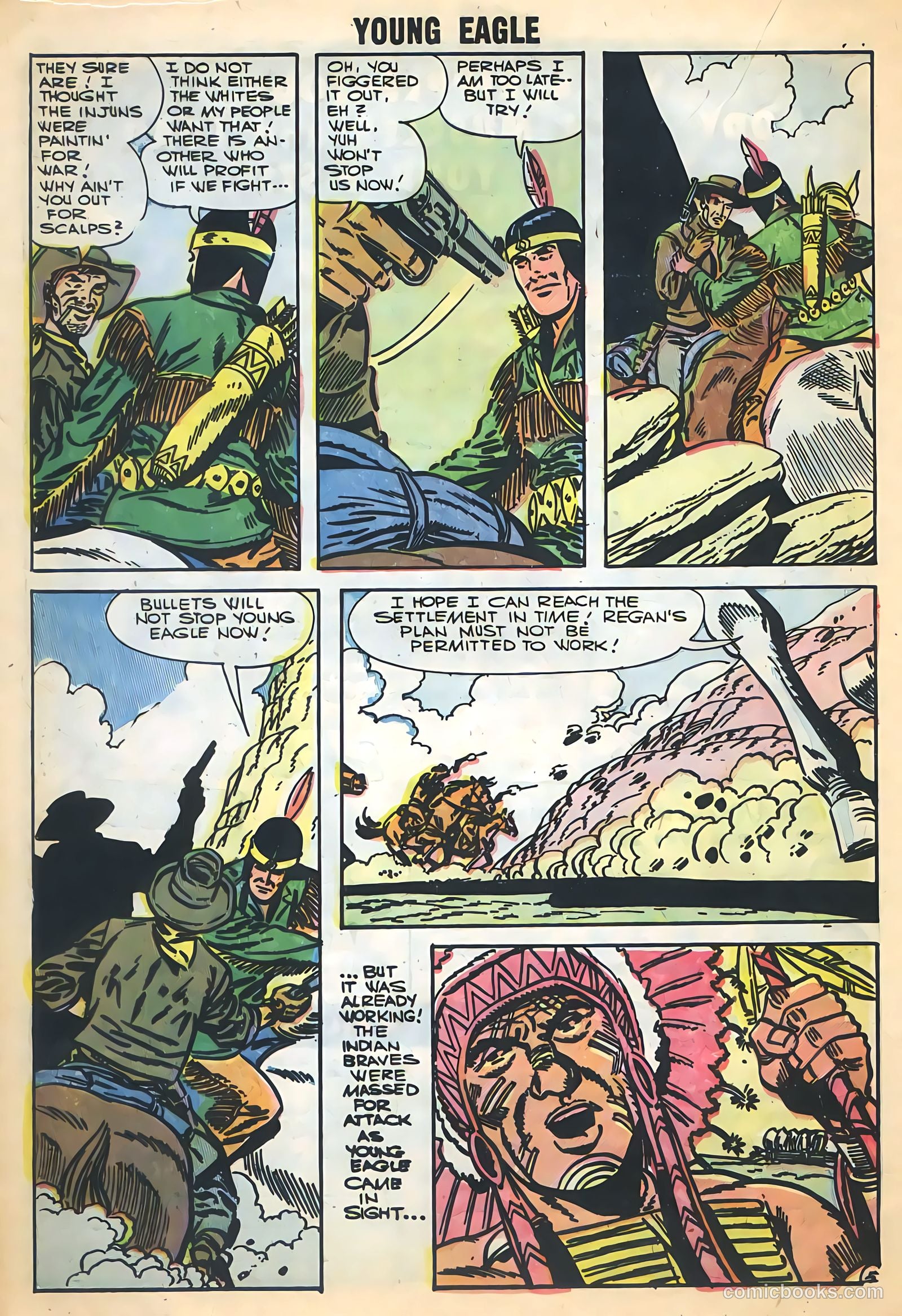 Young Eagle #4 (1957) — page 16 of 36