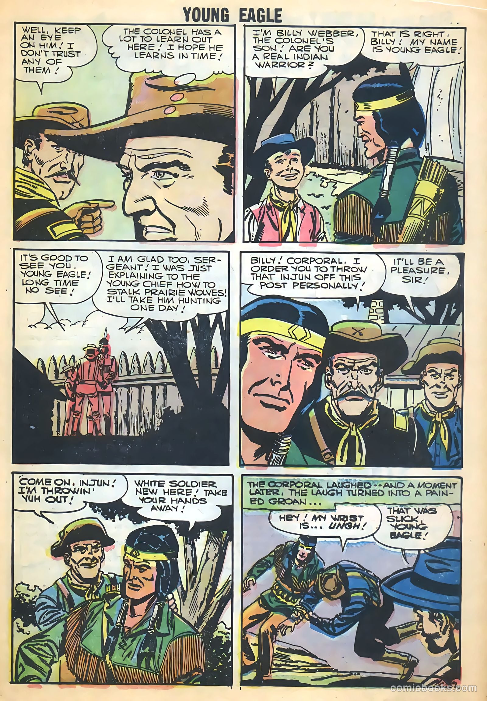 Young Eagle #4 (1957) — page 21 of 36