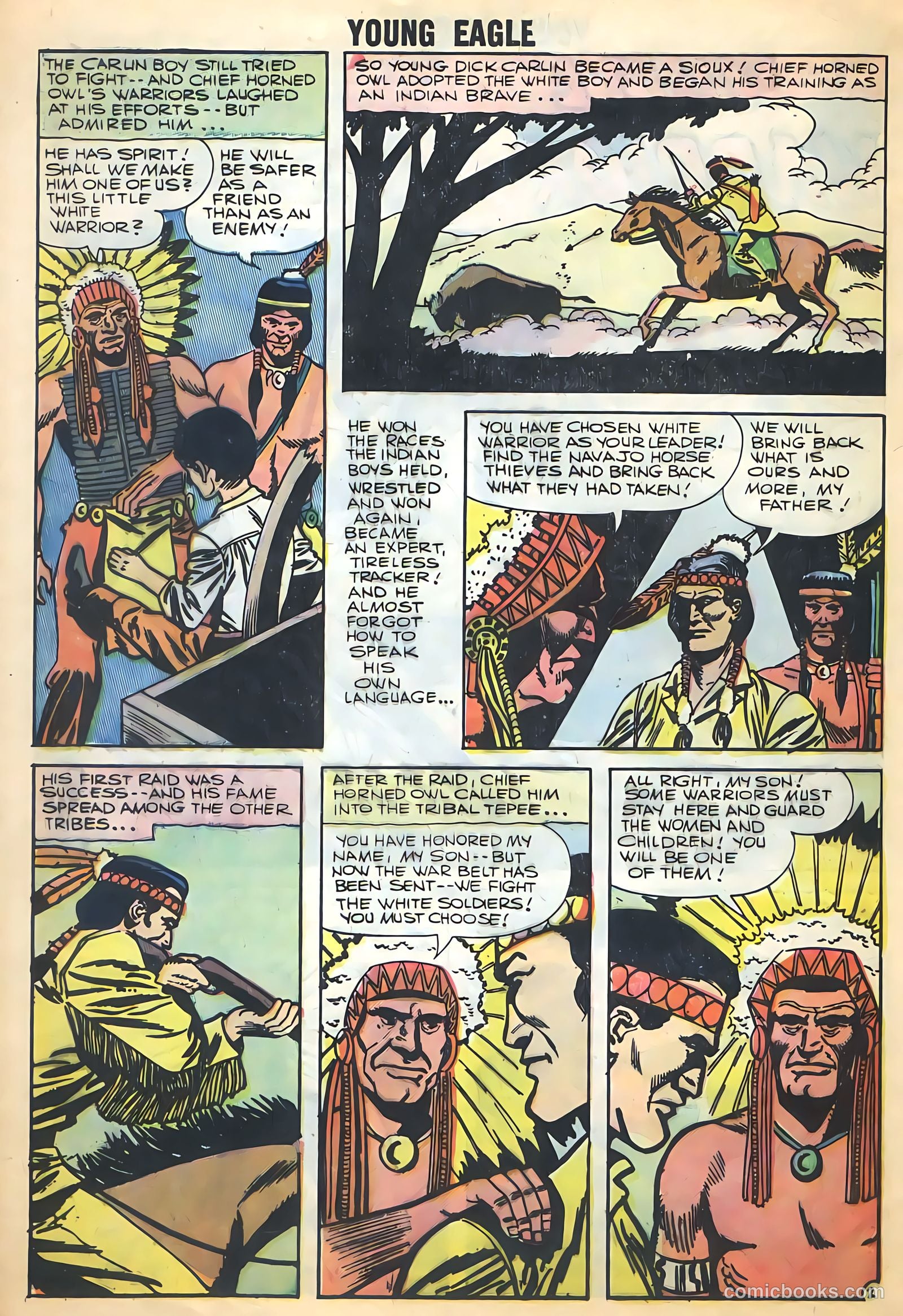 Young Eagle #4 (1957) — page 28 of 36