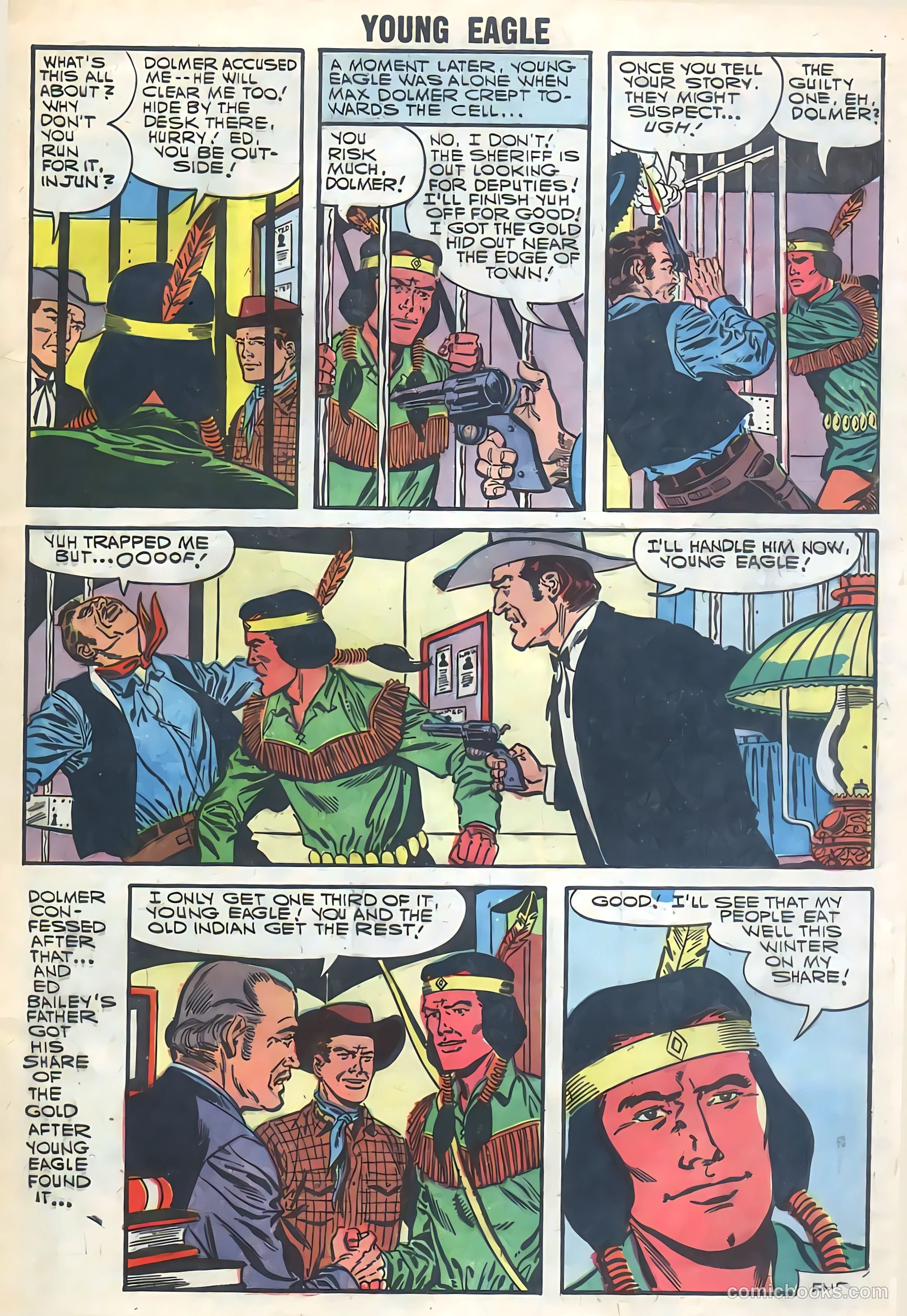 Young Eagle #5 (1957) — page 9 of 36