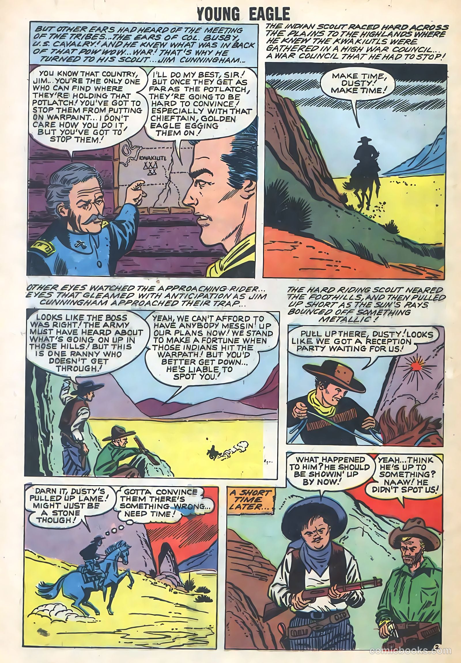 Young Eagle #5 (1957) — page 28 of 36