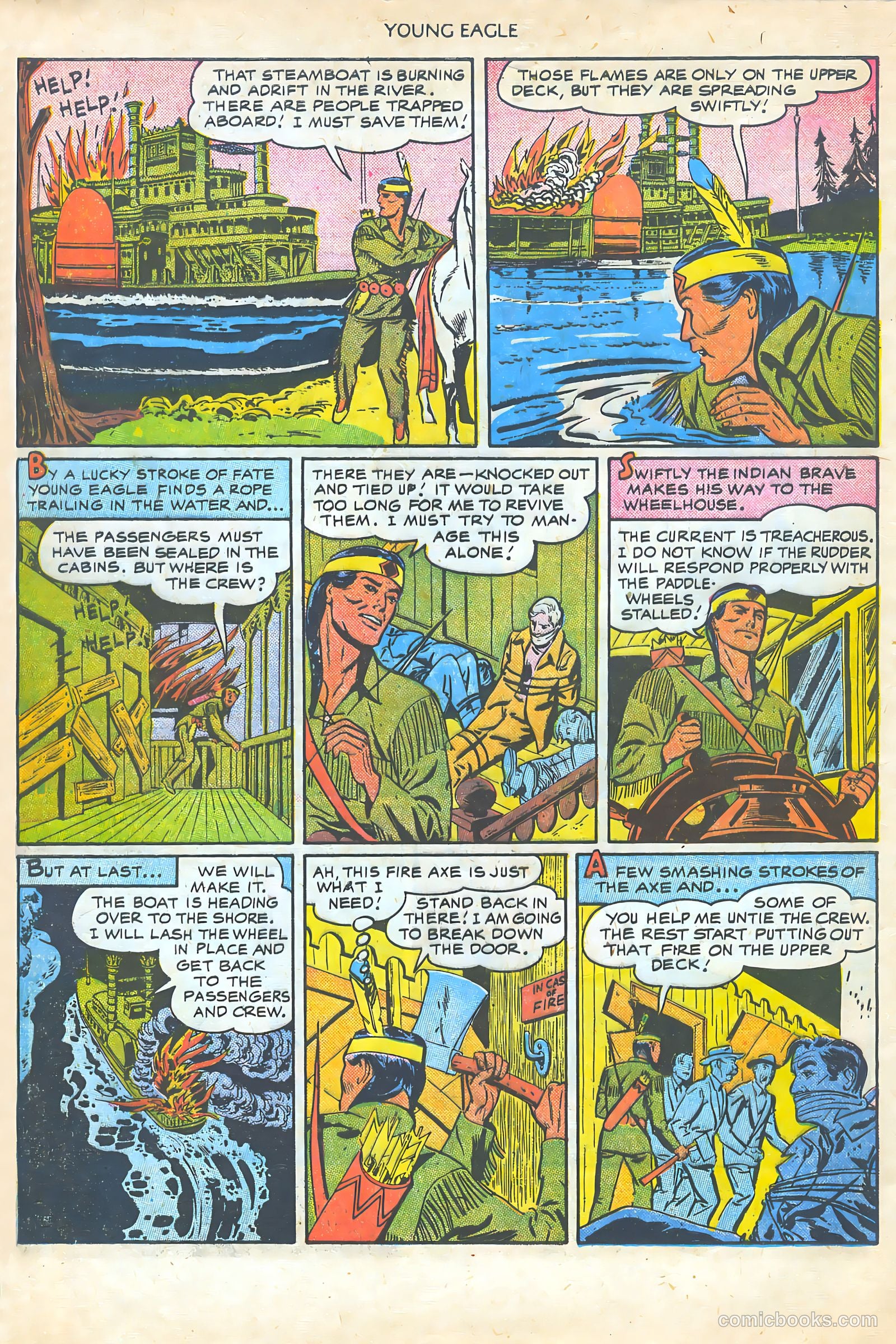 Young Eagle #5 (1951) — page 4 of 36