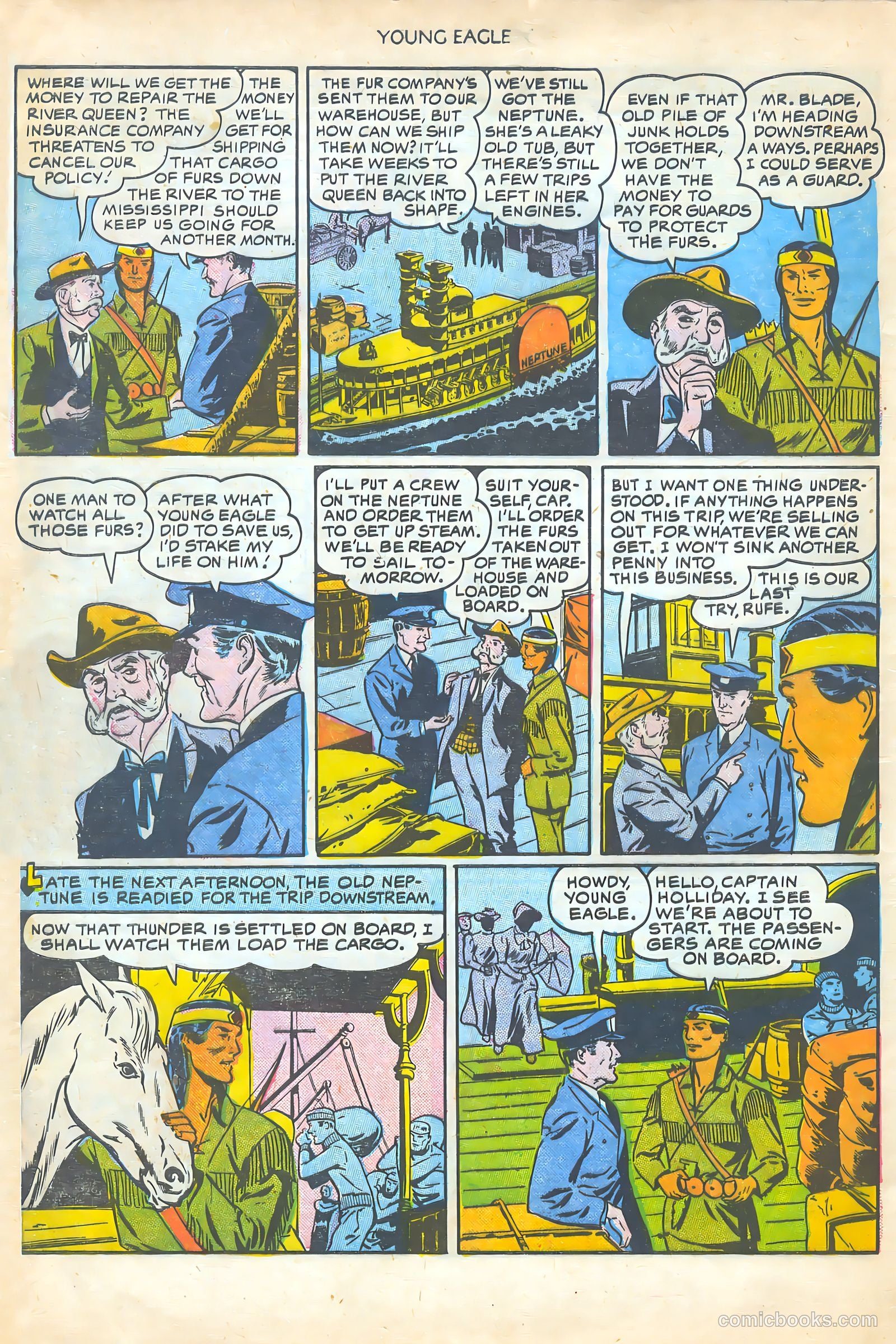 Young Eagle #5 (1951) — page 6 of 36