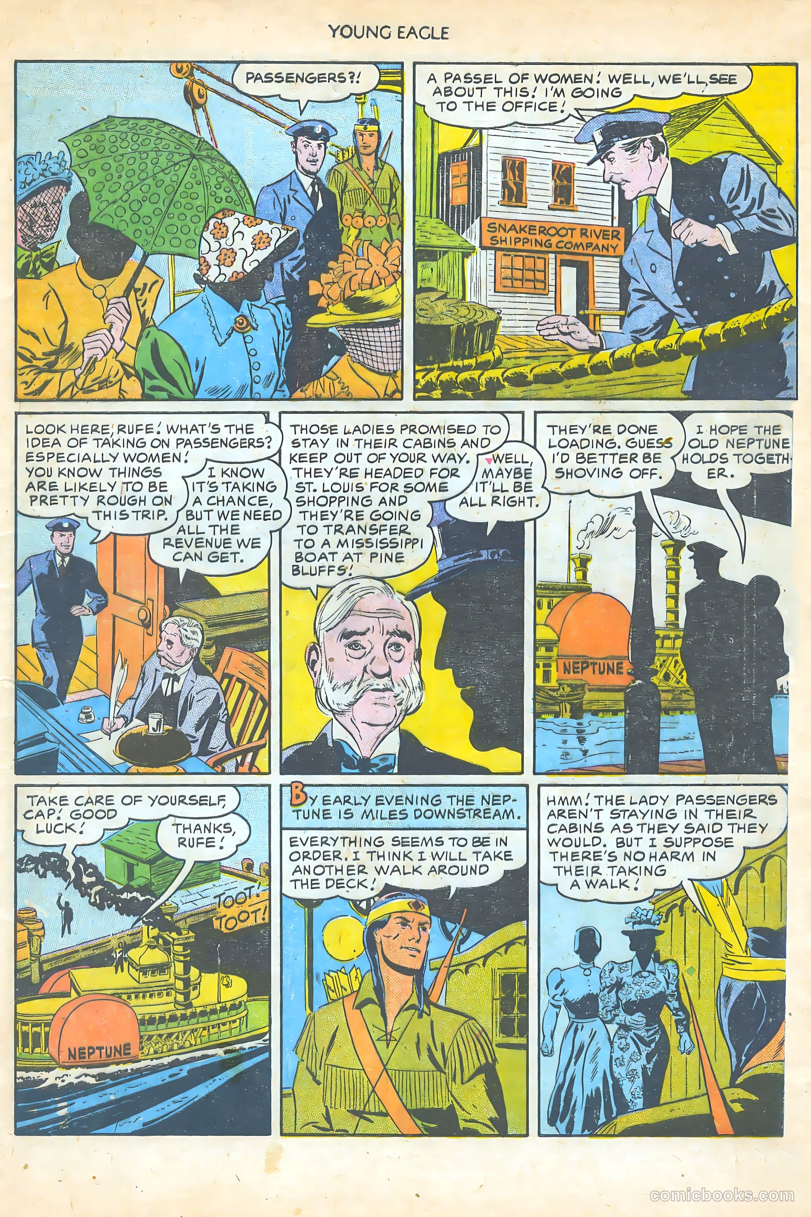 Young Eagle #5 (1951) — page 7 of 36