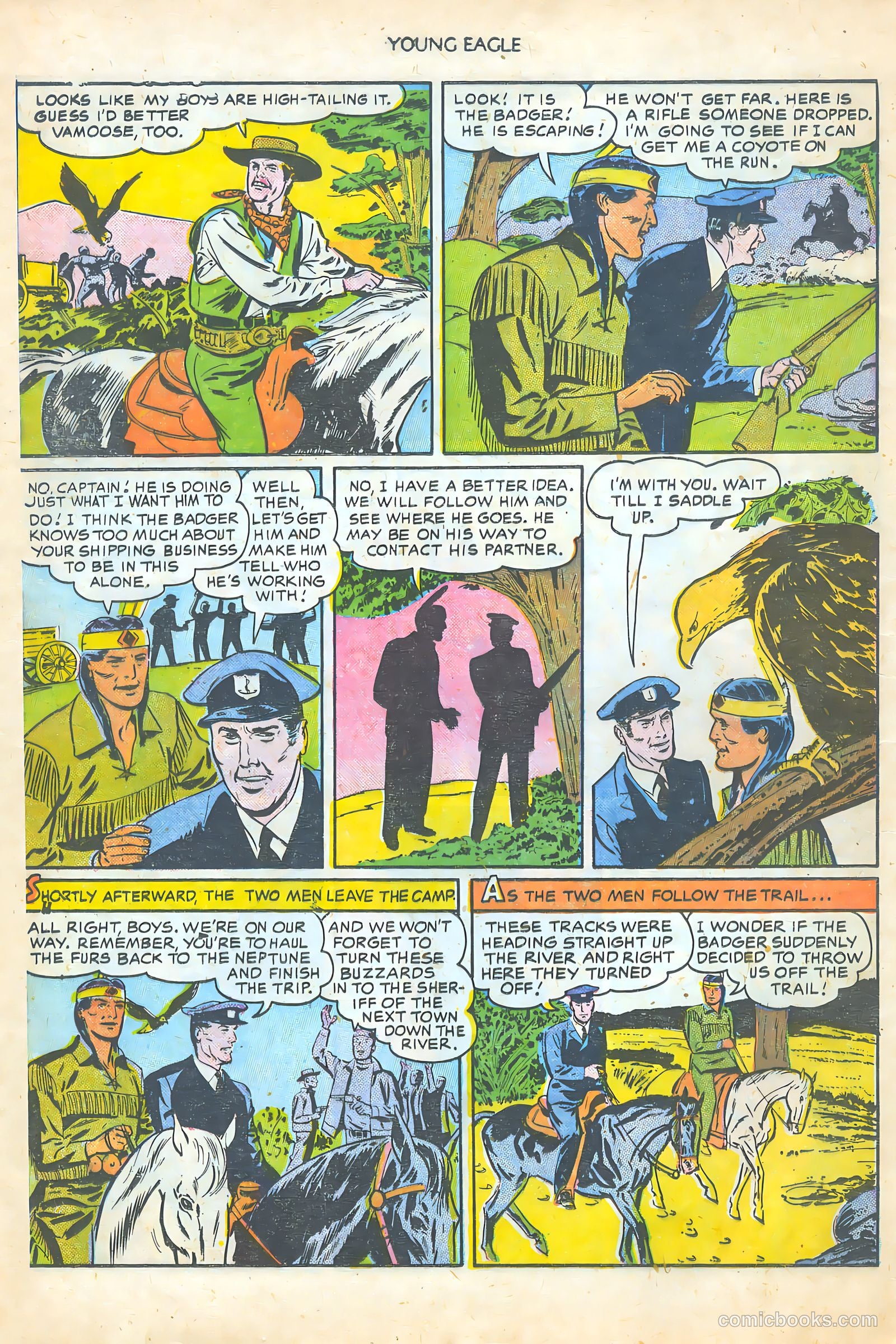 Young Eagle #5 (1951) — page 14 of 36