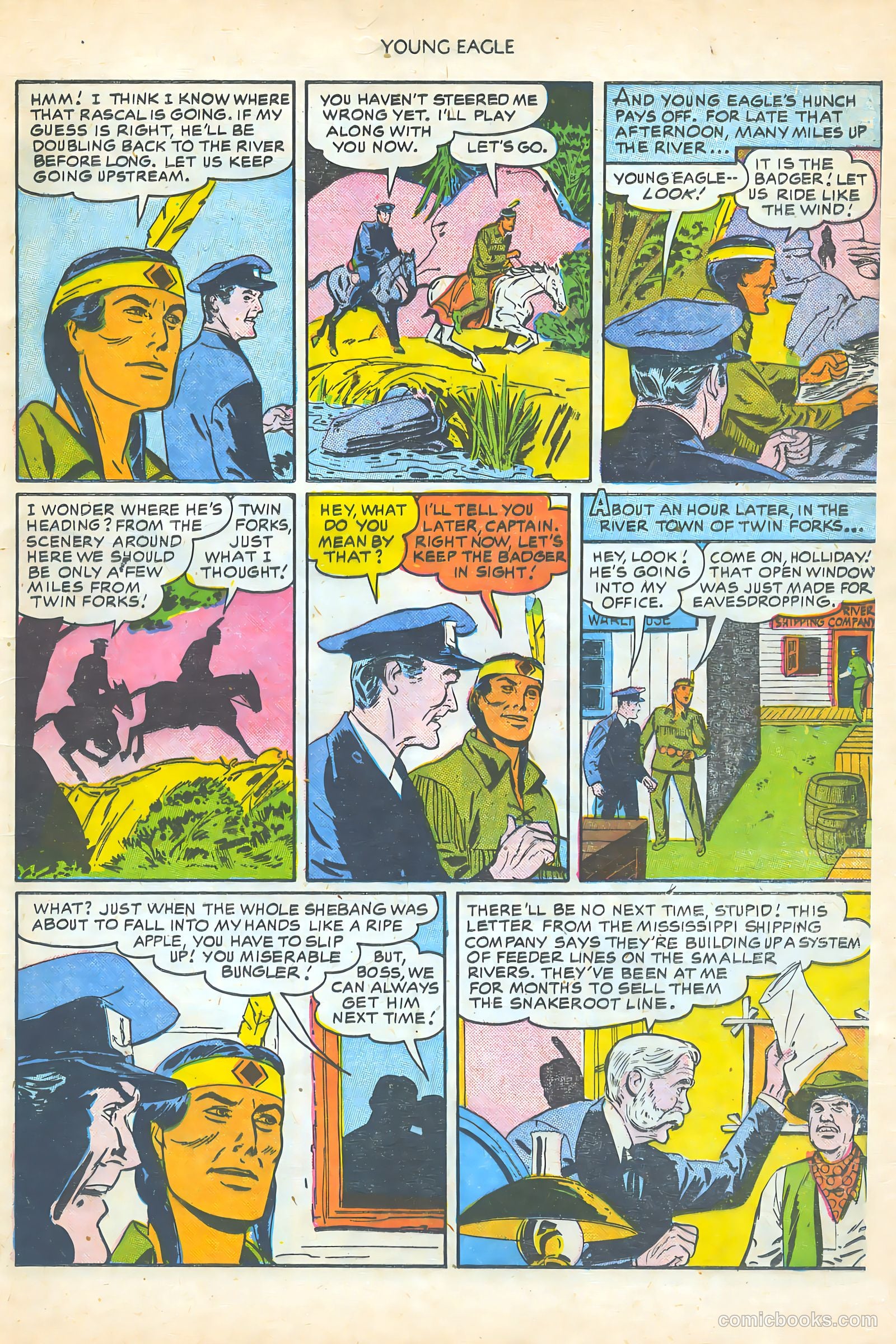 Young Eagle #5 (1951) — page 15 of 36