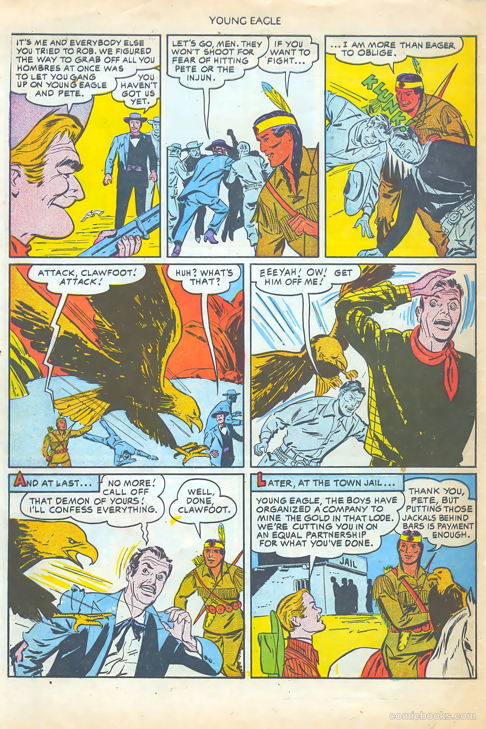 Young Eagle #5 (1951) — page 34 of 36