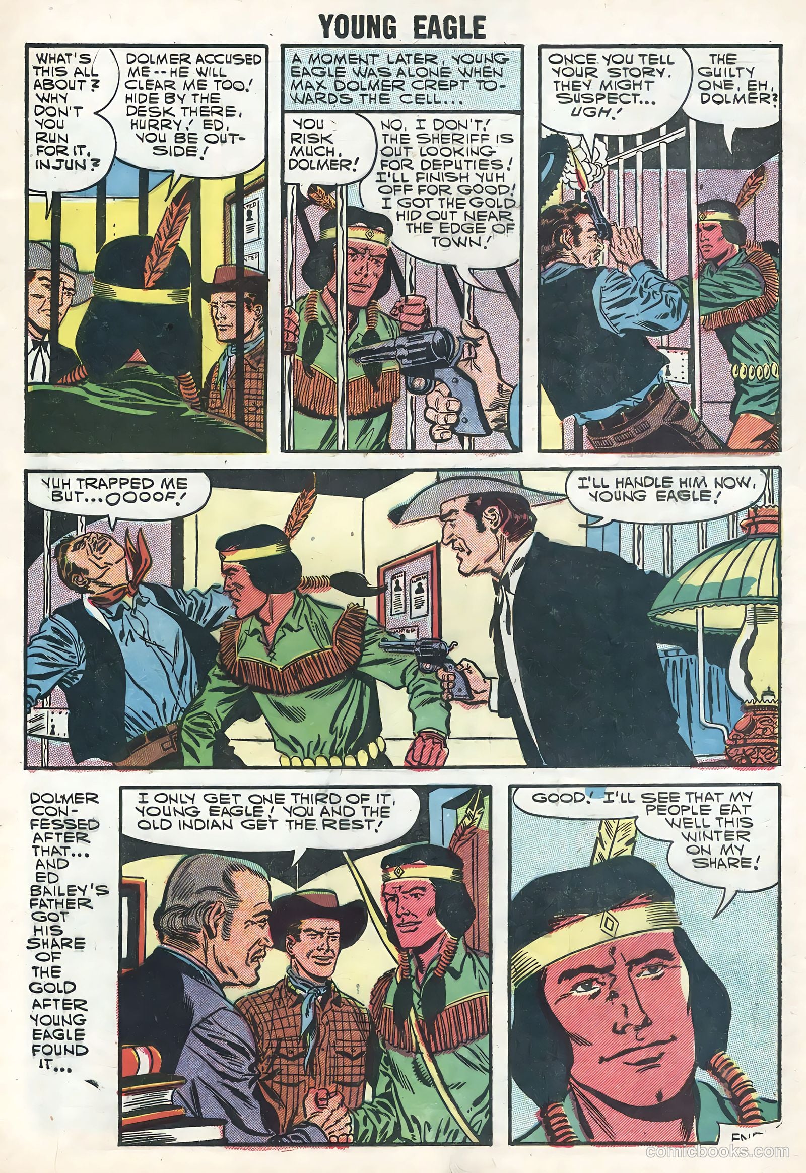 Young Eagle #5 (1957) — page 9 of 36