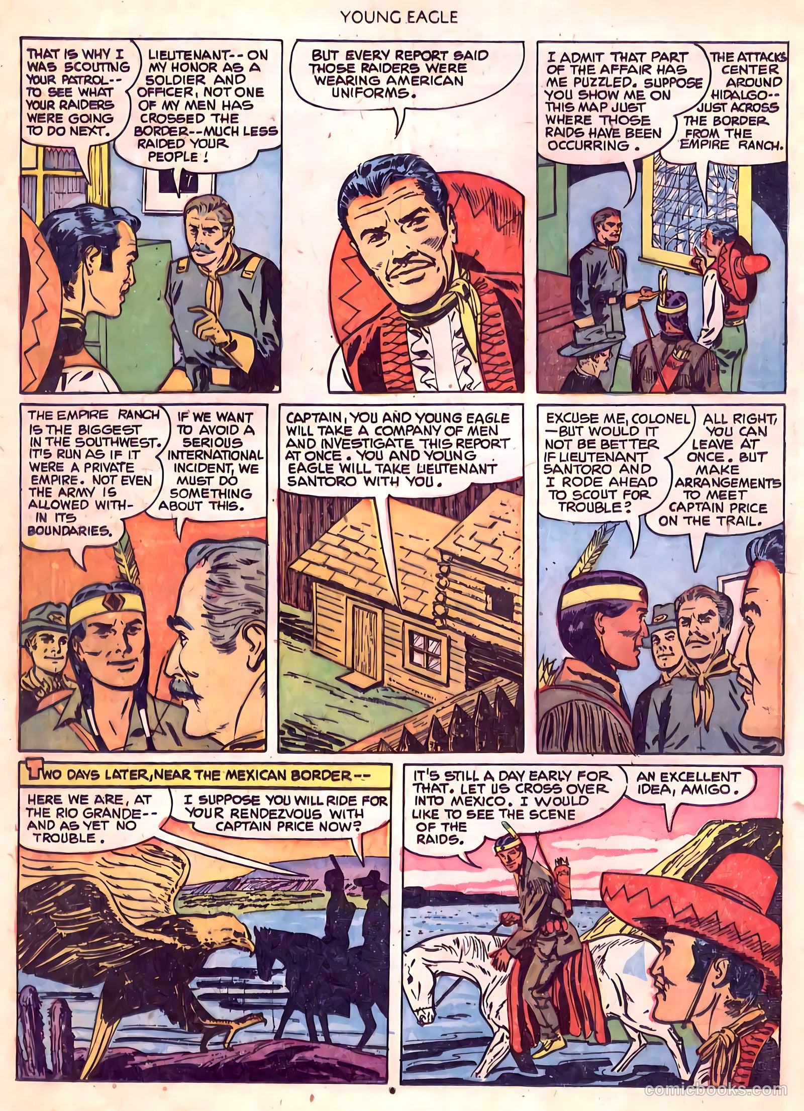 Young Eagle #6 (1951) — page 6 of 36
