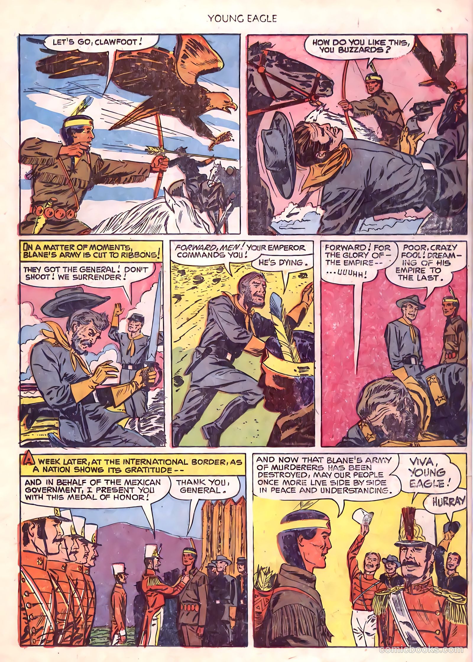 Young Eagle #6 (1951) — page 34 of 36