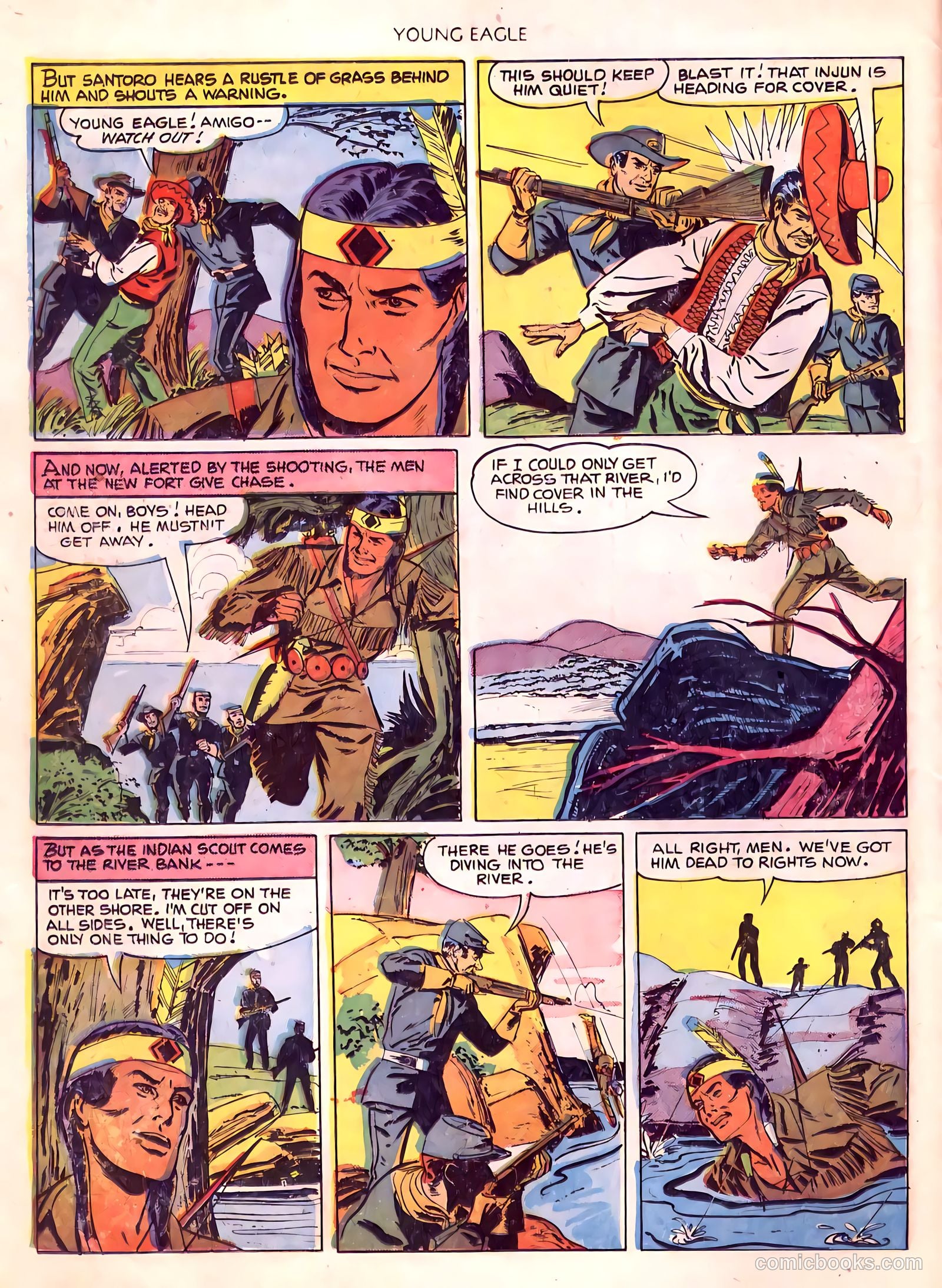 Young Eagle #6 (1951) — page 8 of 36