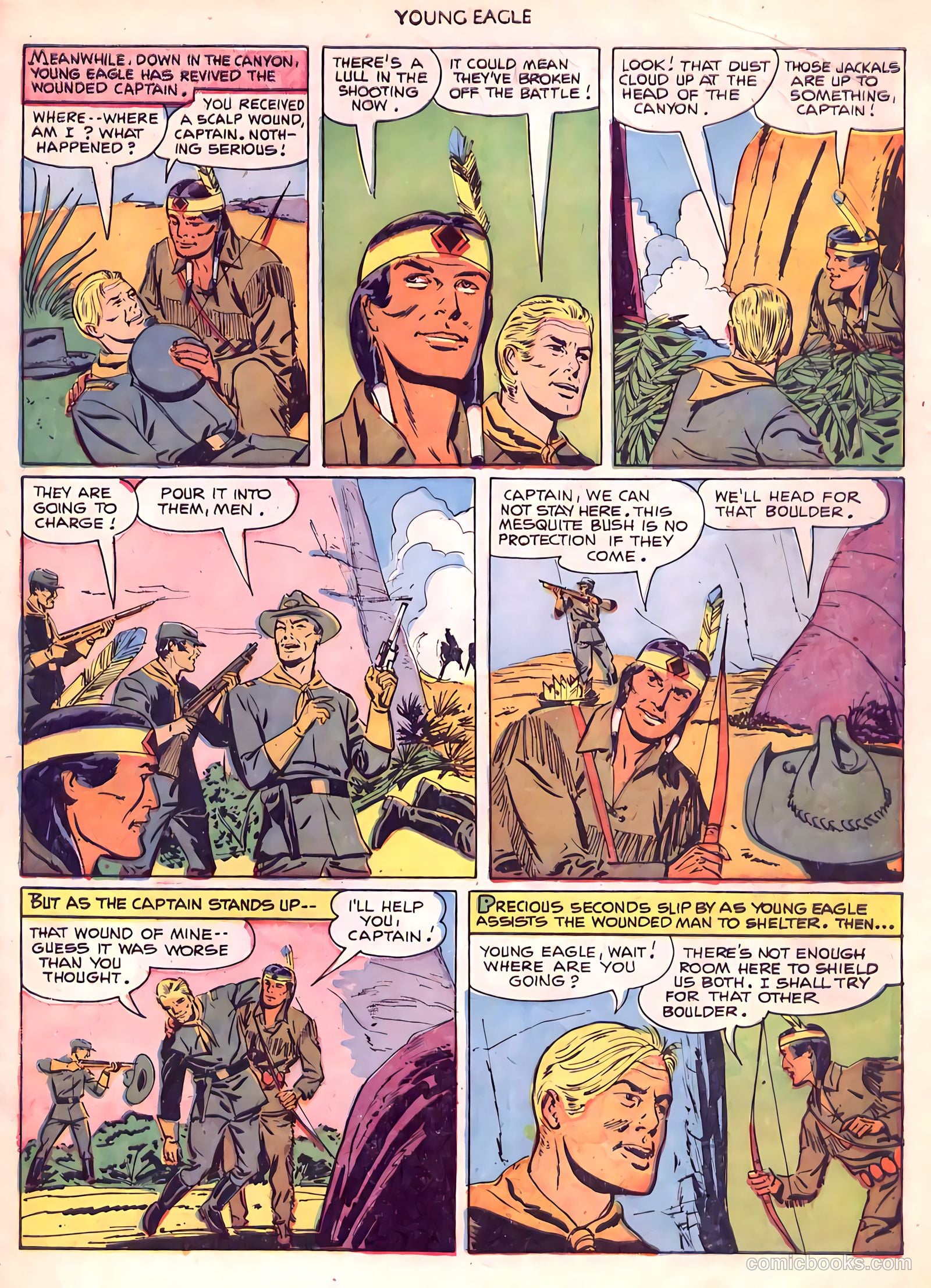 Young Eagle #6 (1951) — page 21 of 36