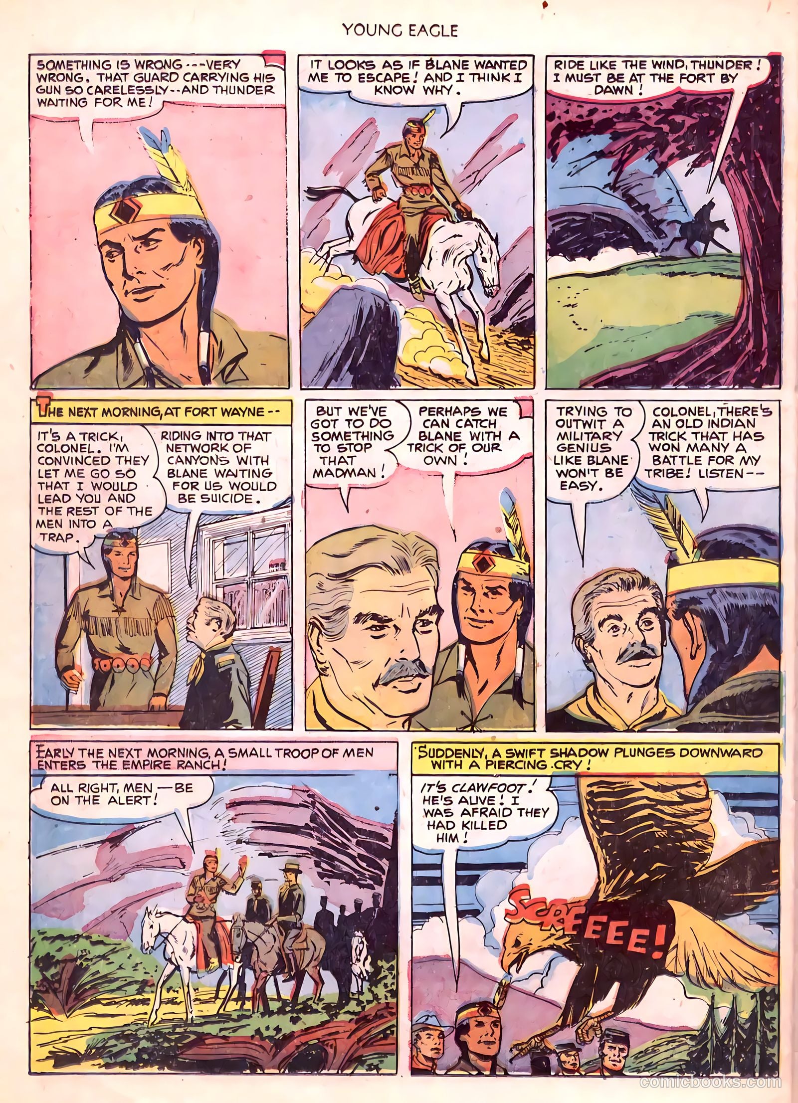 Young Eagle #6 (1951) — page 32 of 36